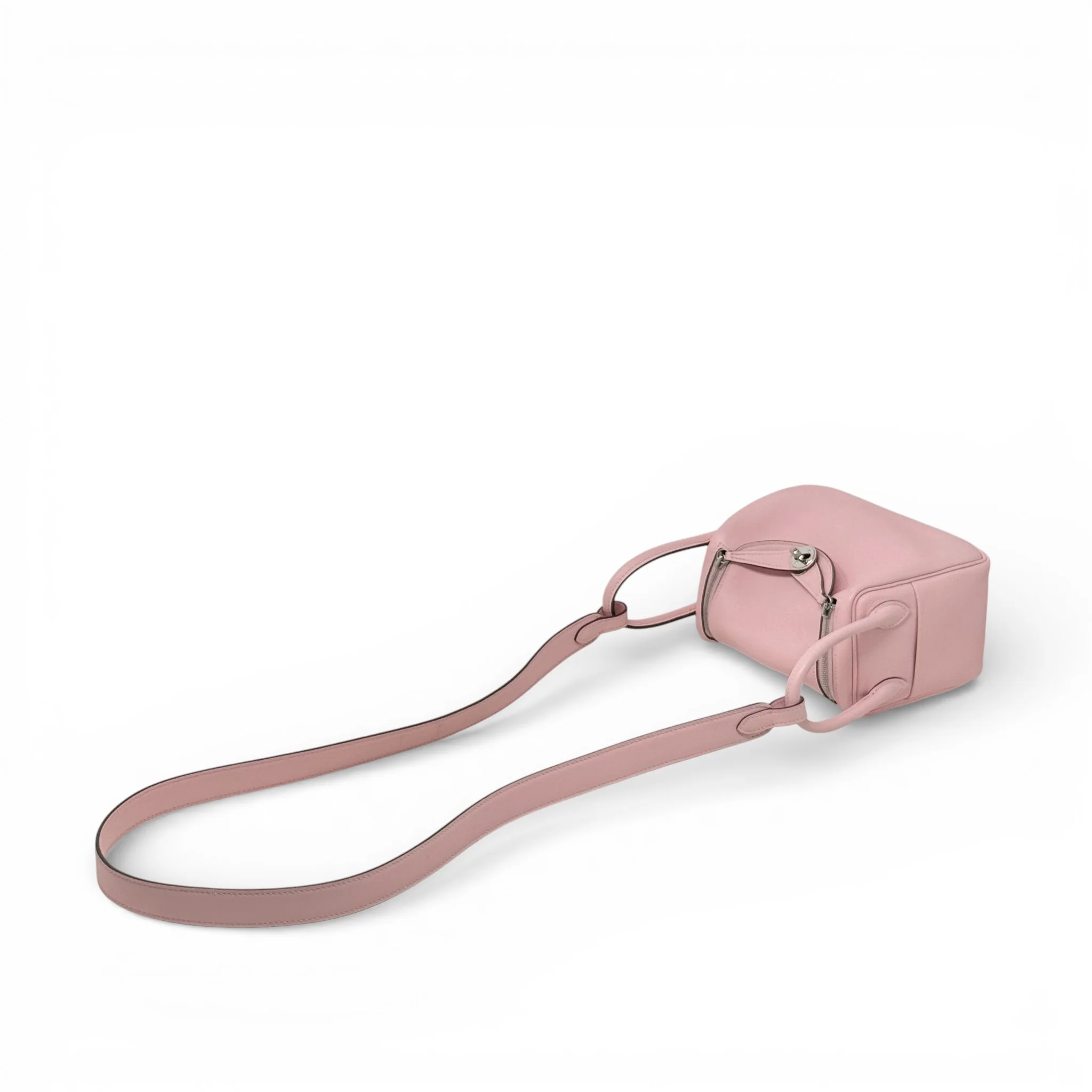 Hermes Rose Sakura Swift Mini Lindy - Image 14