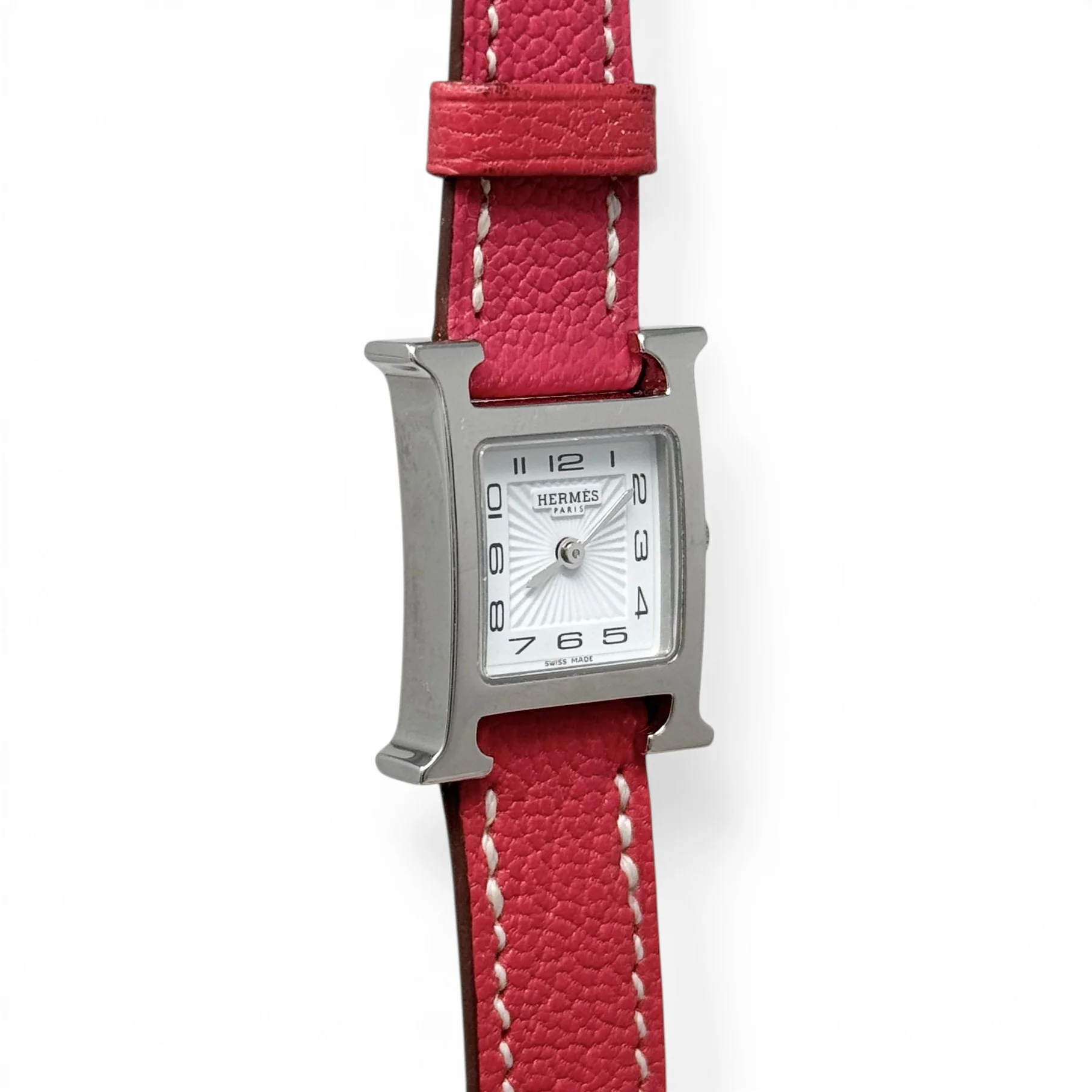 Hermes Rouge Casaque Heure H Watch Mini - Image 11