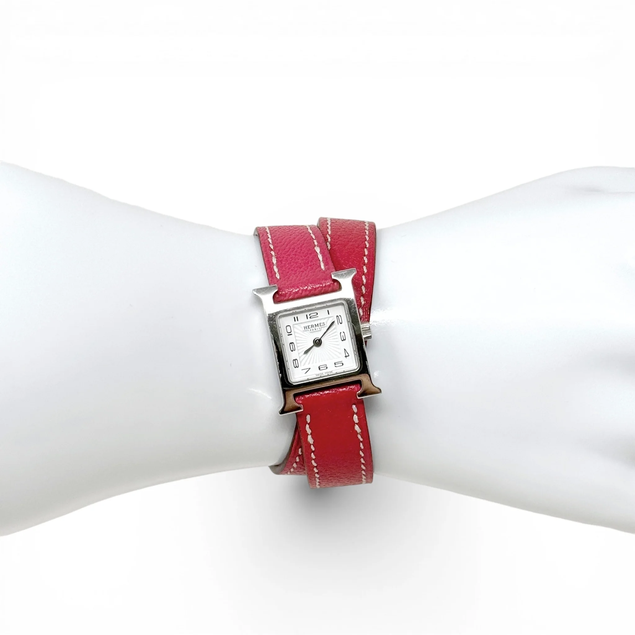 Hermes Rouge Casaque Heure H Watch Mini - Image 2