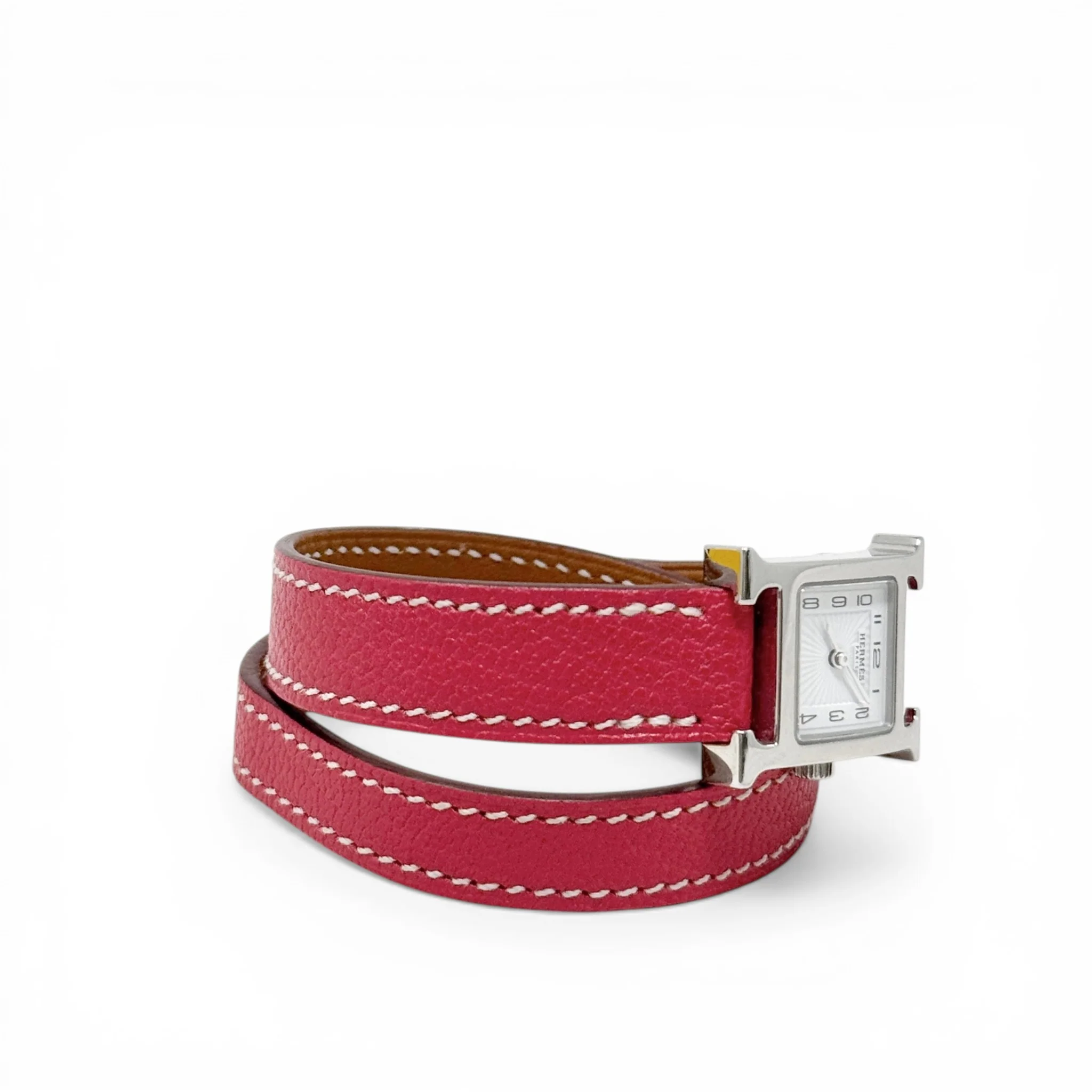 Hermes Rouge Casaque Heure H Watch Mini - Image 6