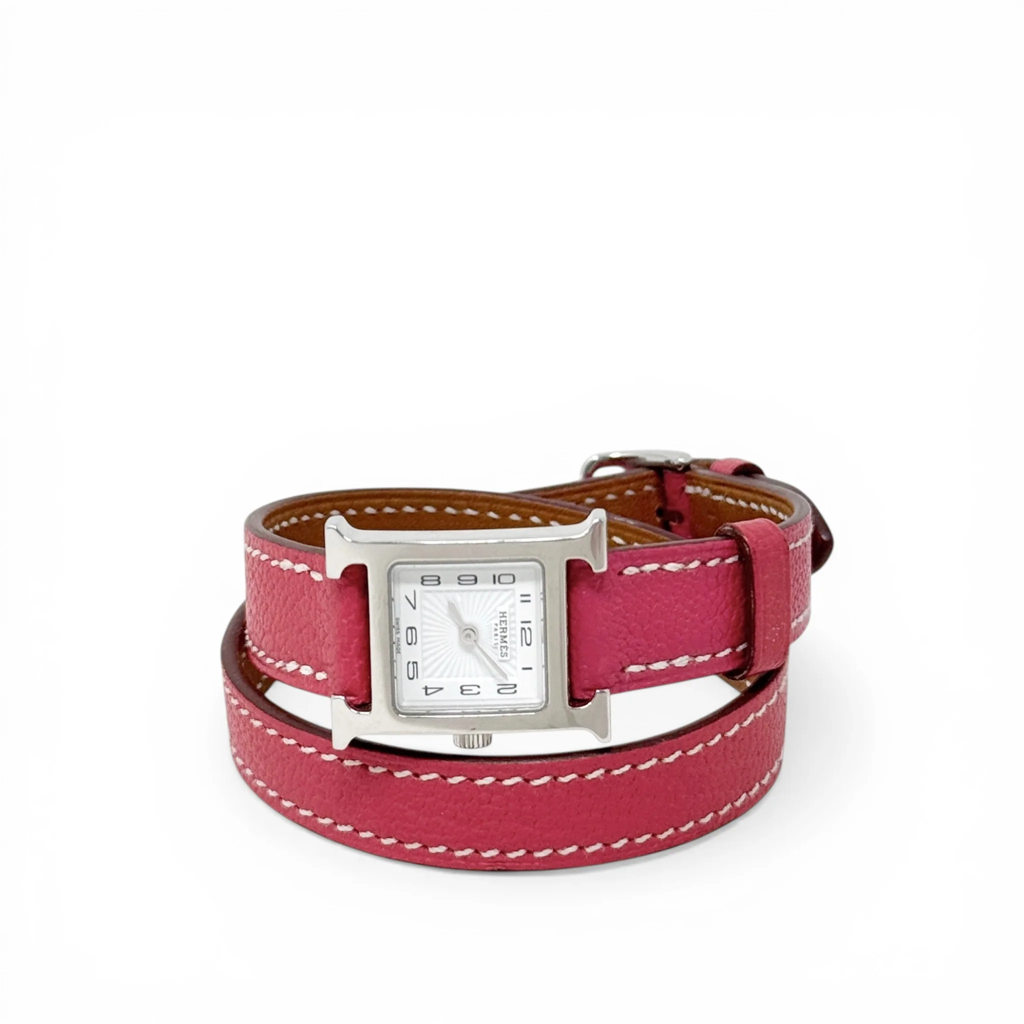 Hermes Rouge Casaque Heure H Watch Mini - Image 7