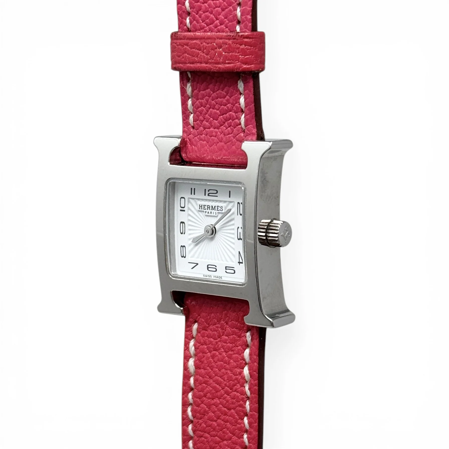 Hermes Rouge Casaque Heure H Watch Mini - Image 8