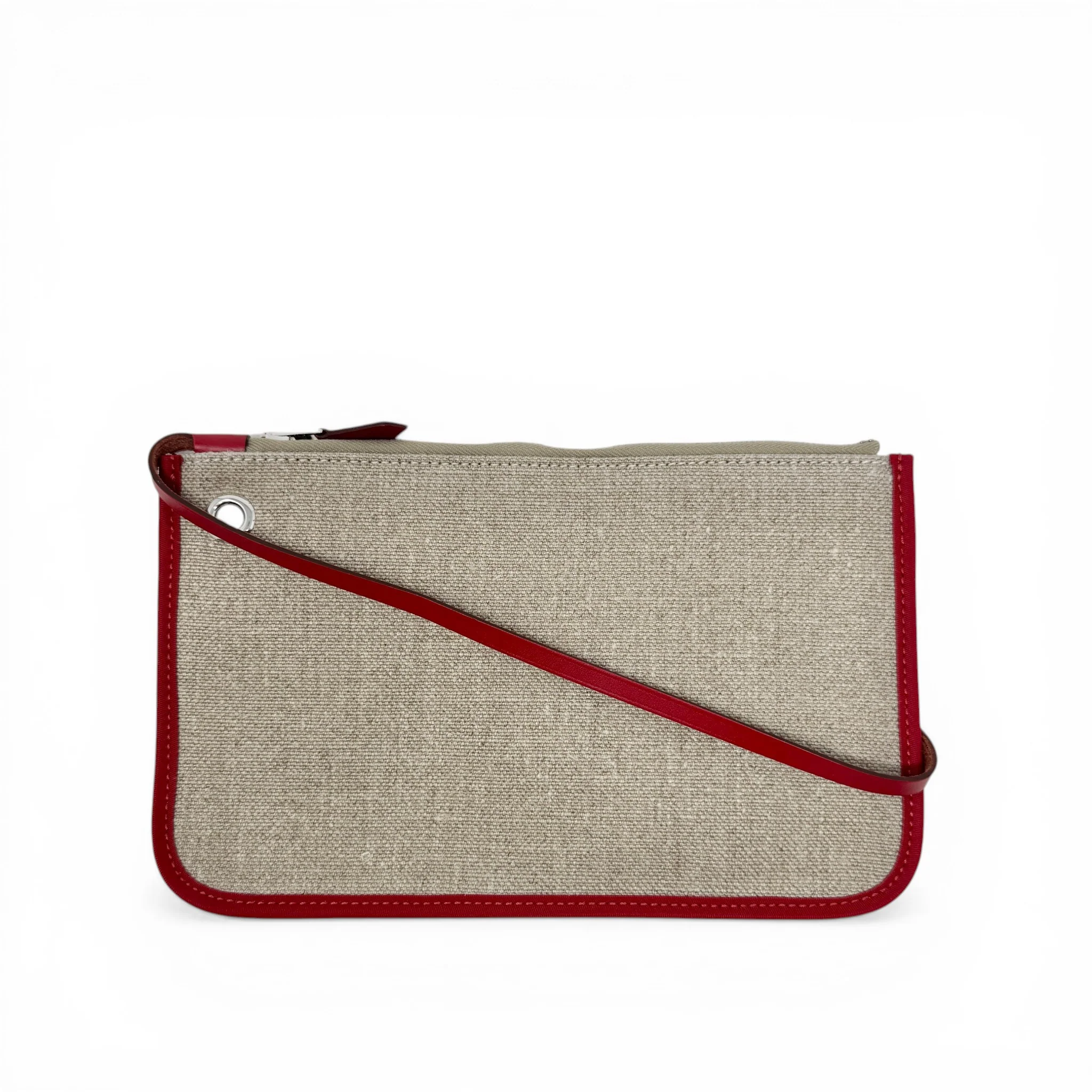 Hermes Rouge Piment H Vibration Toile Herbag Zip 31 - Image 14