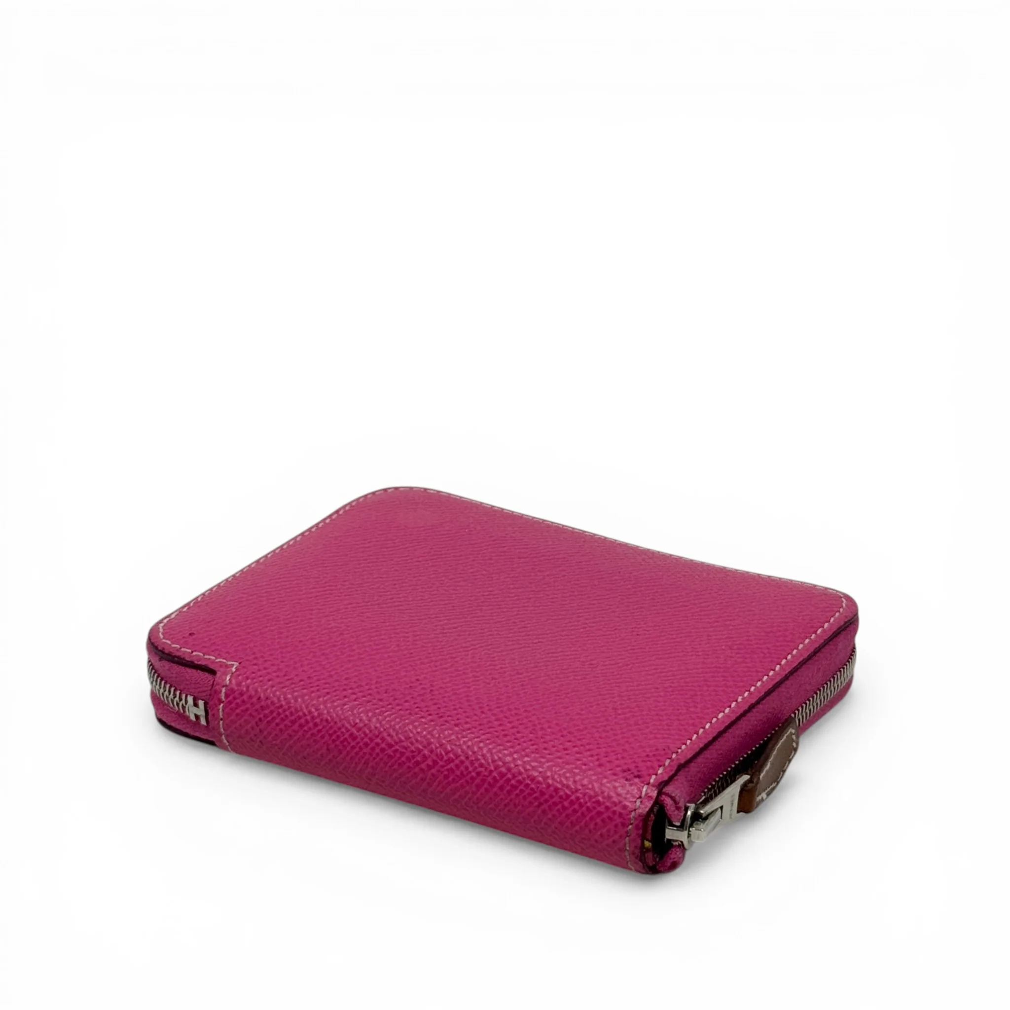 Hermes Rose Pourpre Silk’in Compact Wallet - Image 2