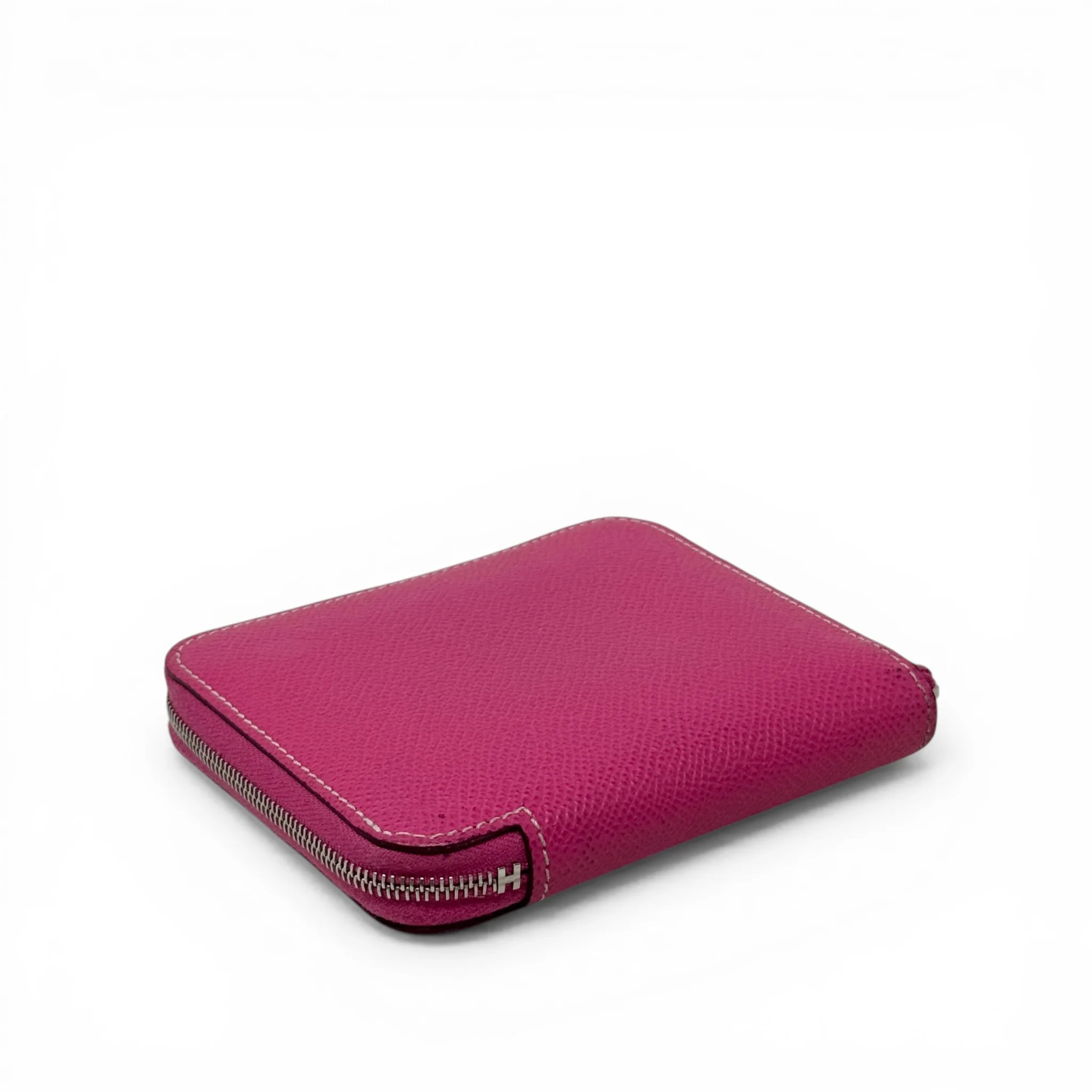 Hermes Rose Pourpre Silk’in Compact Wallet - Image 4