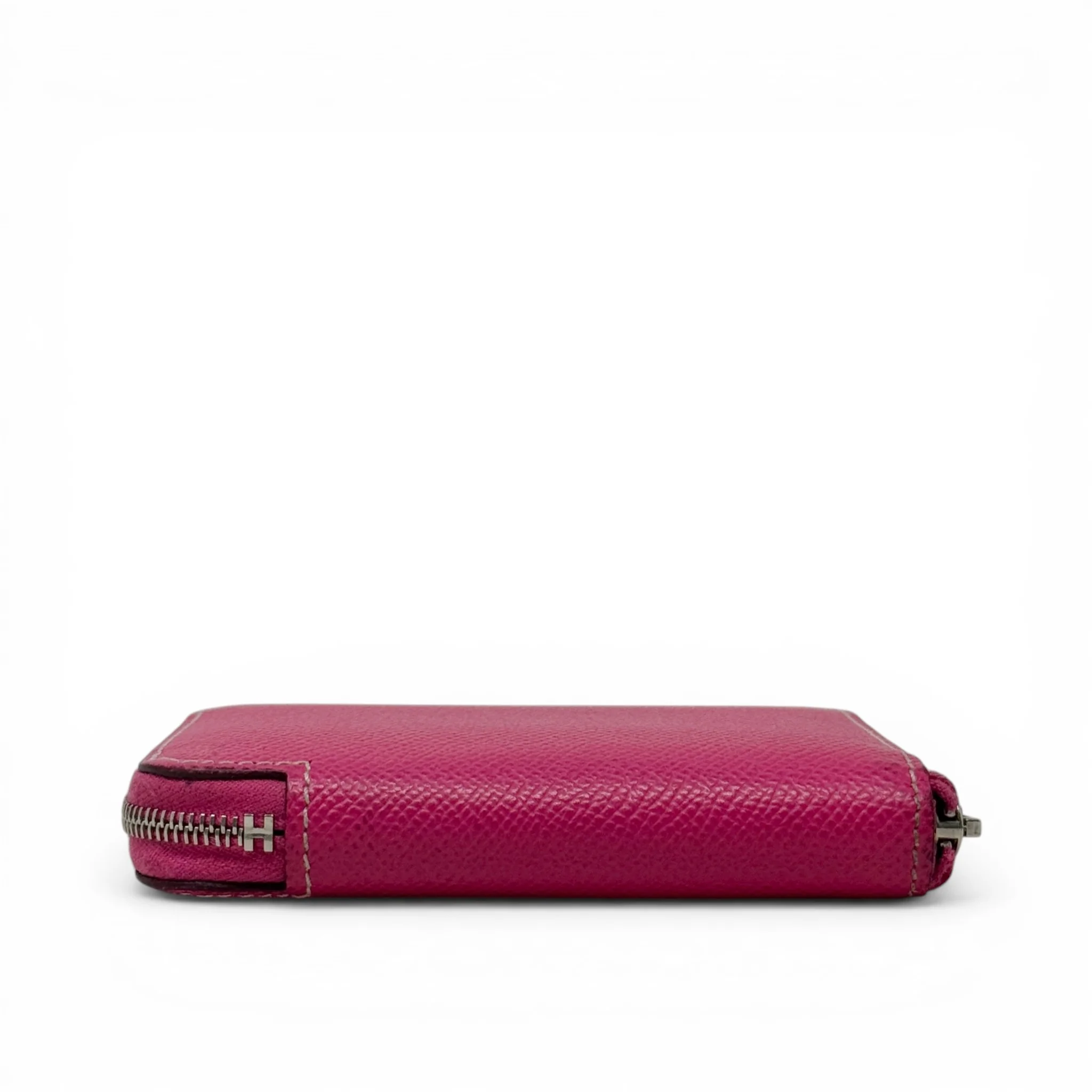 Hermes Rose Pourpre Silk’in Compact Wallet - Image 5