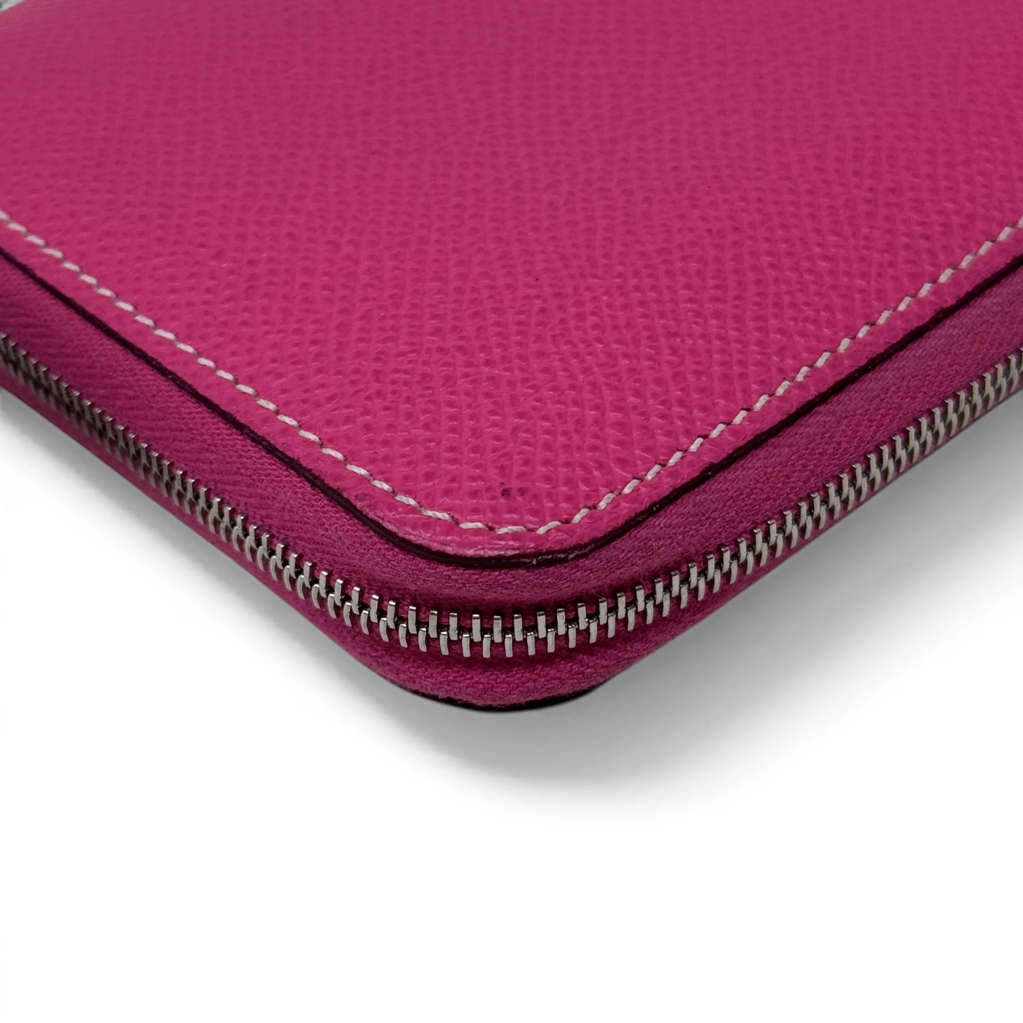Hermes Rose Pourpre Silk’in Compact Wallet - Image 6