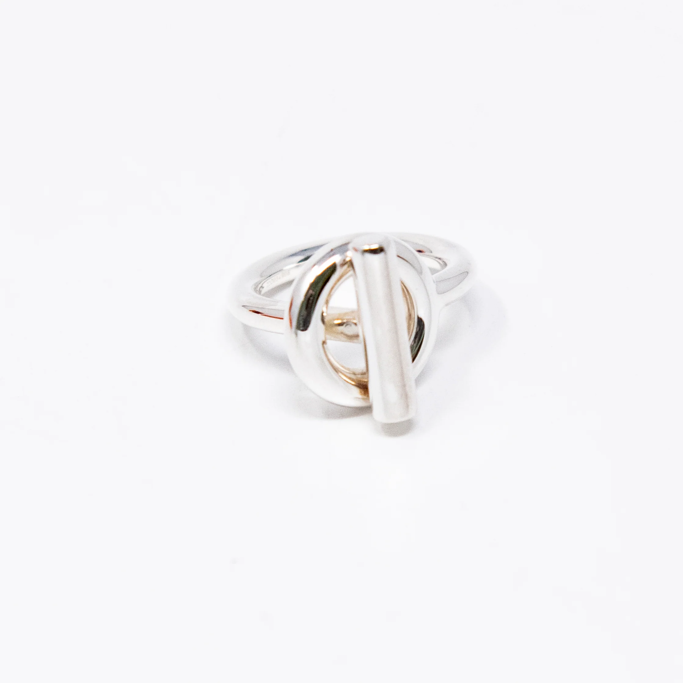 Hermes Silver Echappee Ring 51 - Image 2