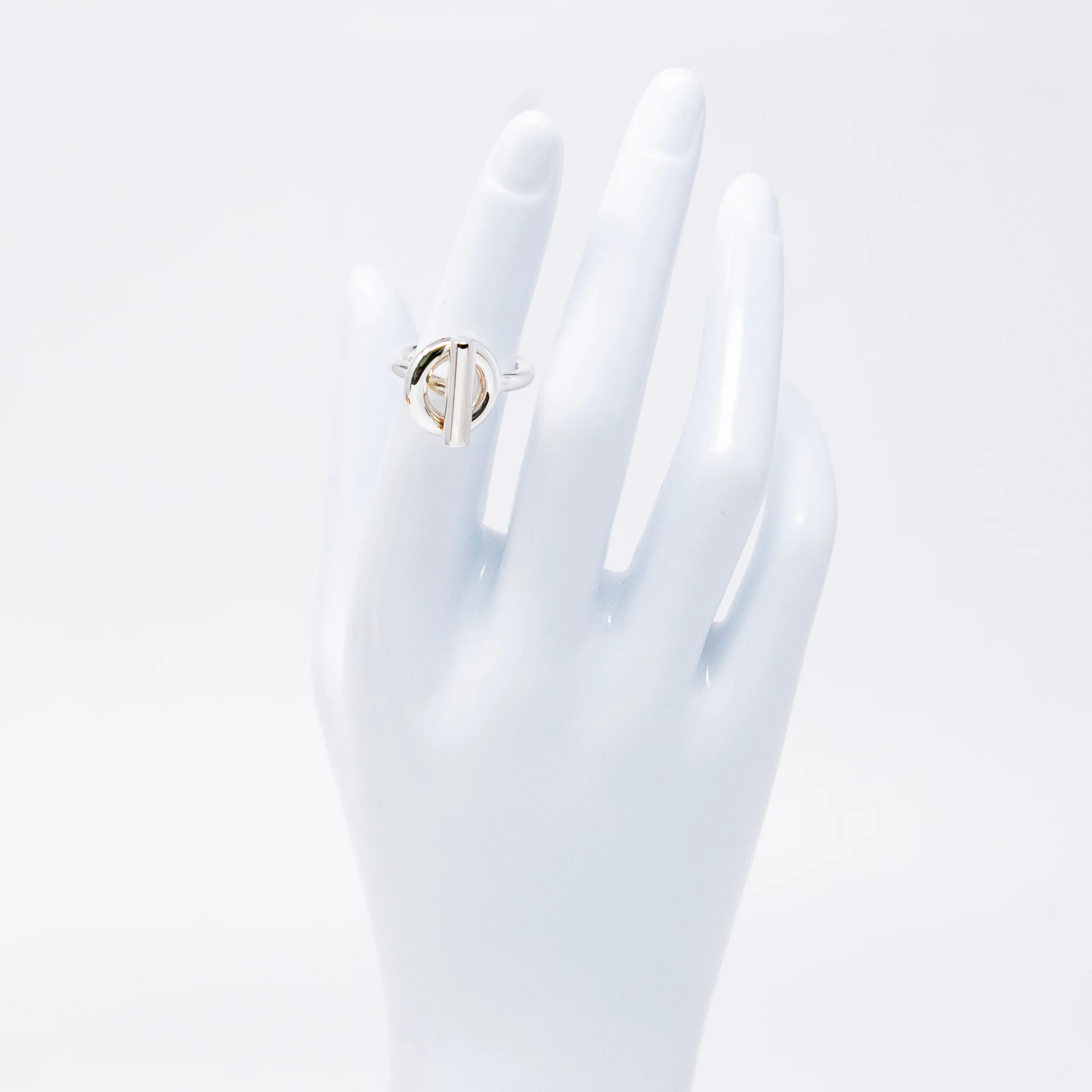 Hermes Silver Echappee Ring 51 - Image 3