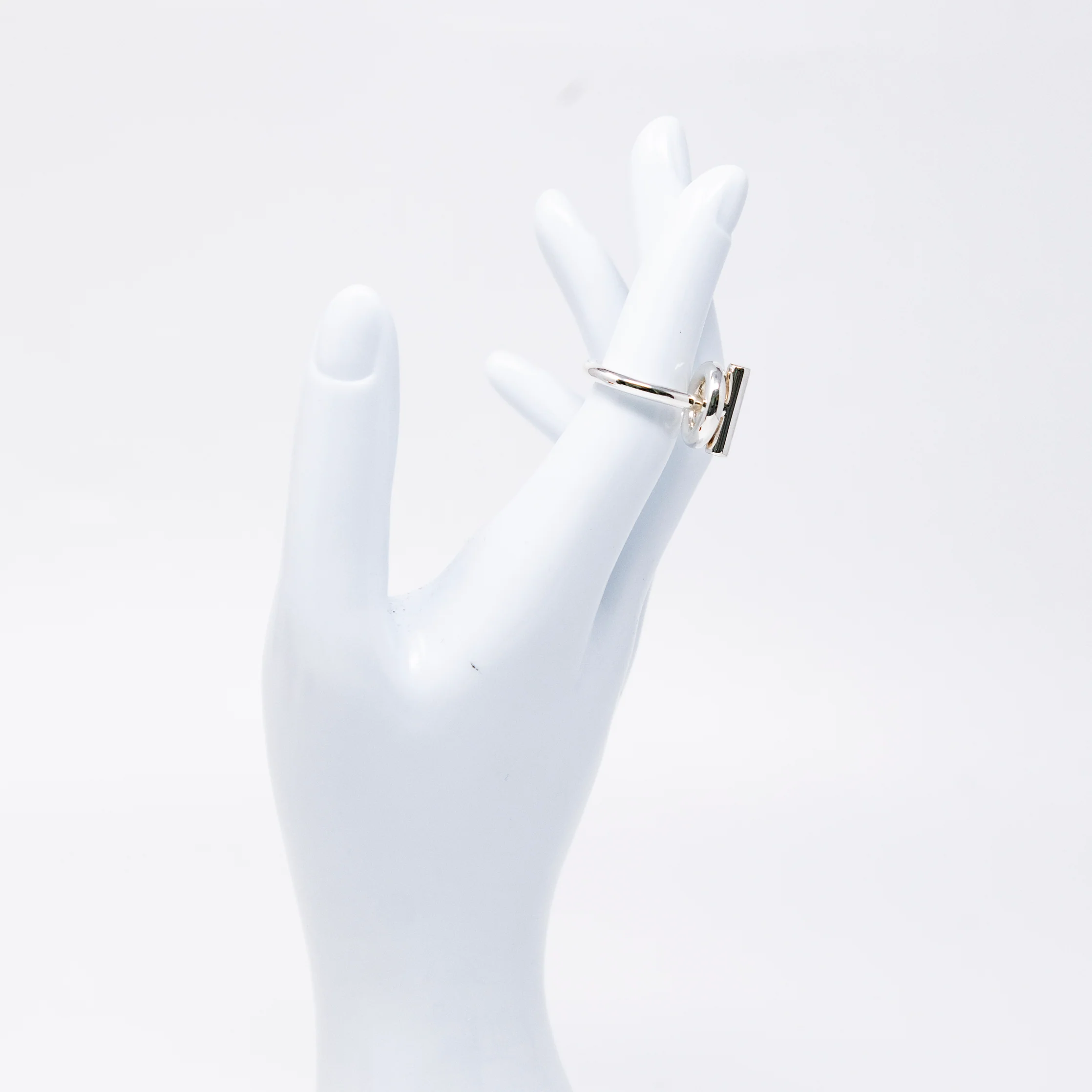 Hermes Silver Echappee Ring 51 - Image 4