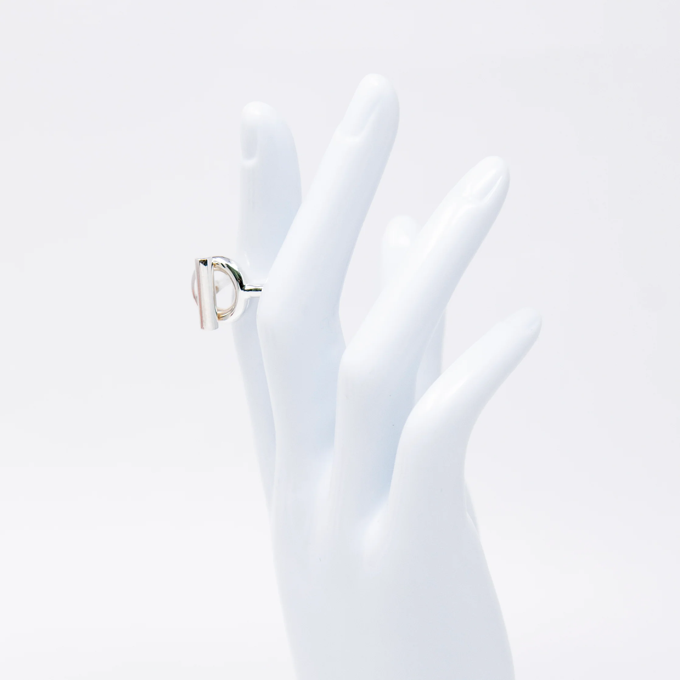 Hermes Silver Echappee Ring 51 - Image 5