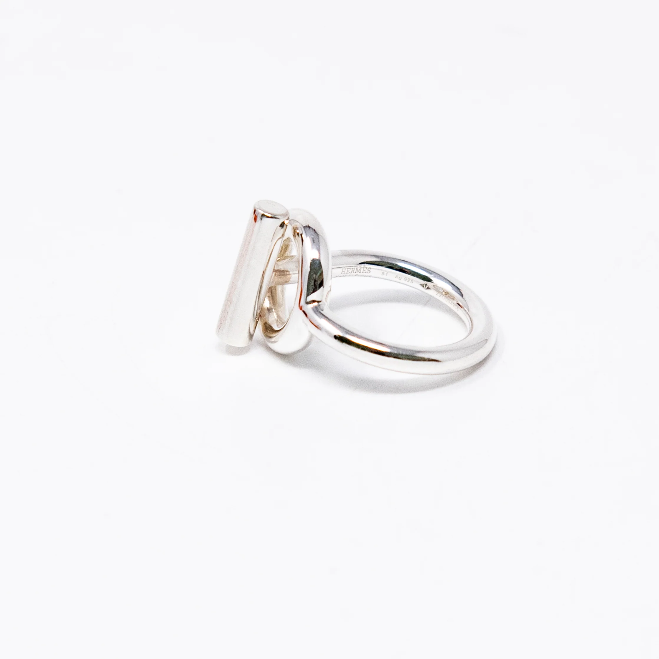 Hermes Silver Echappee Ring 51 - Image 6