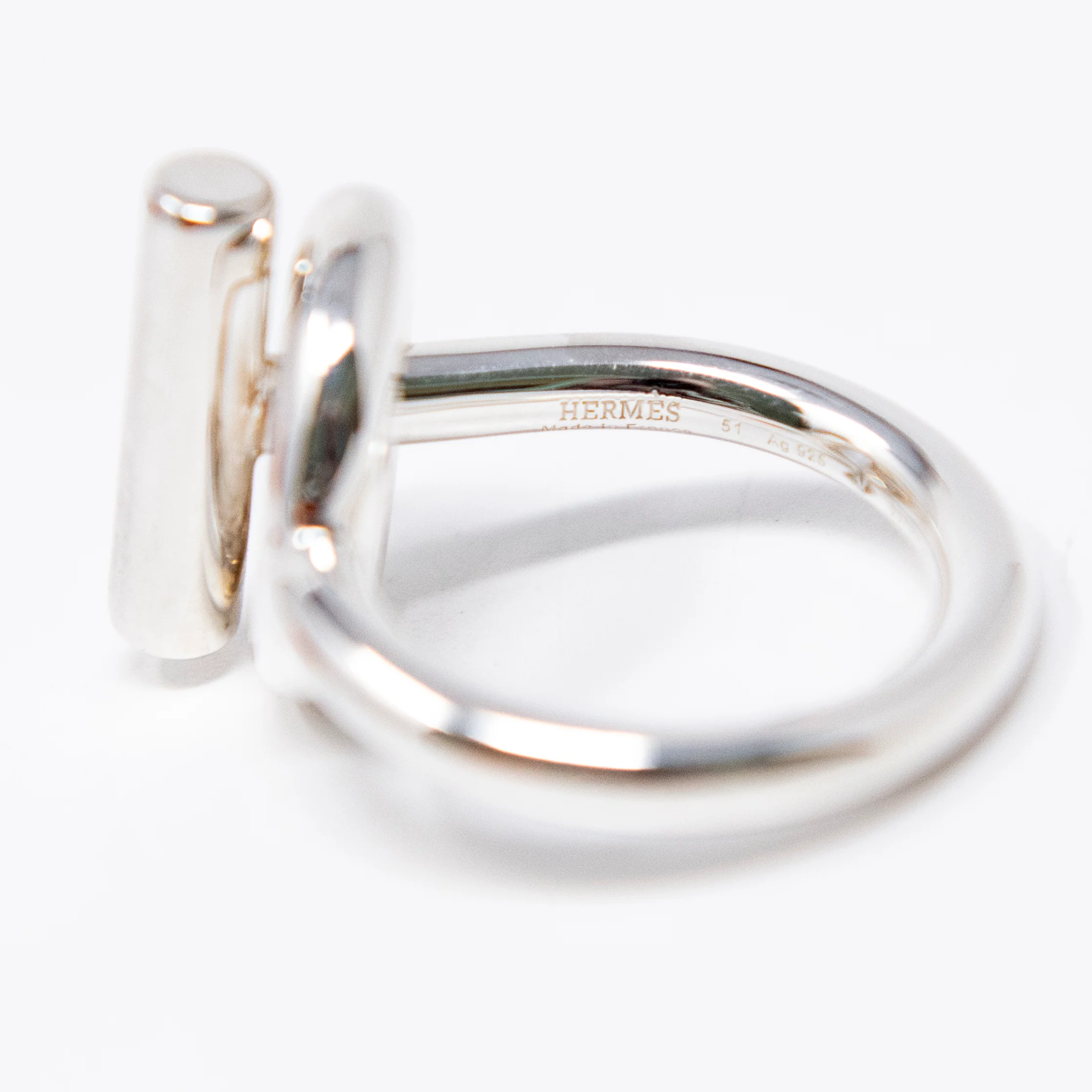 Hermes Silver Echappee Ring 51 - Image 9