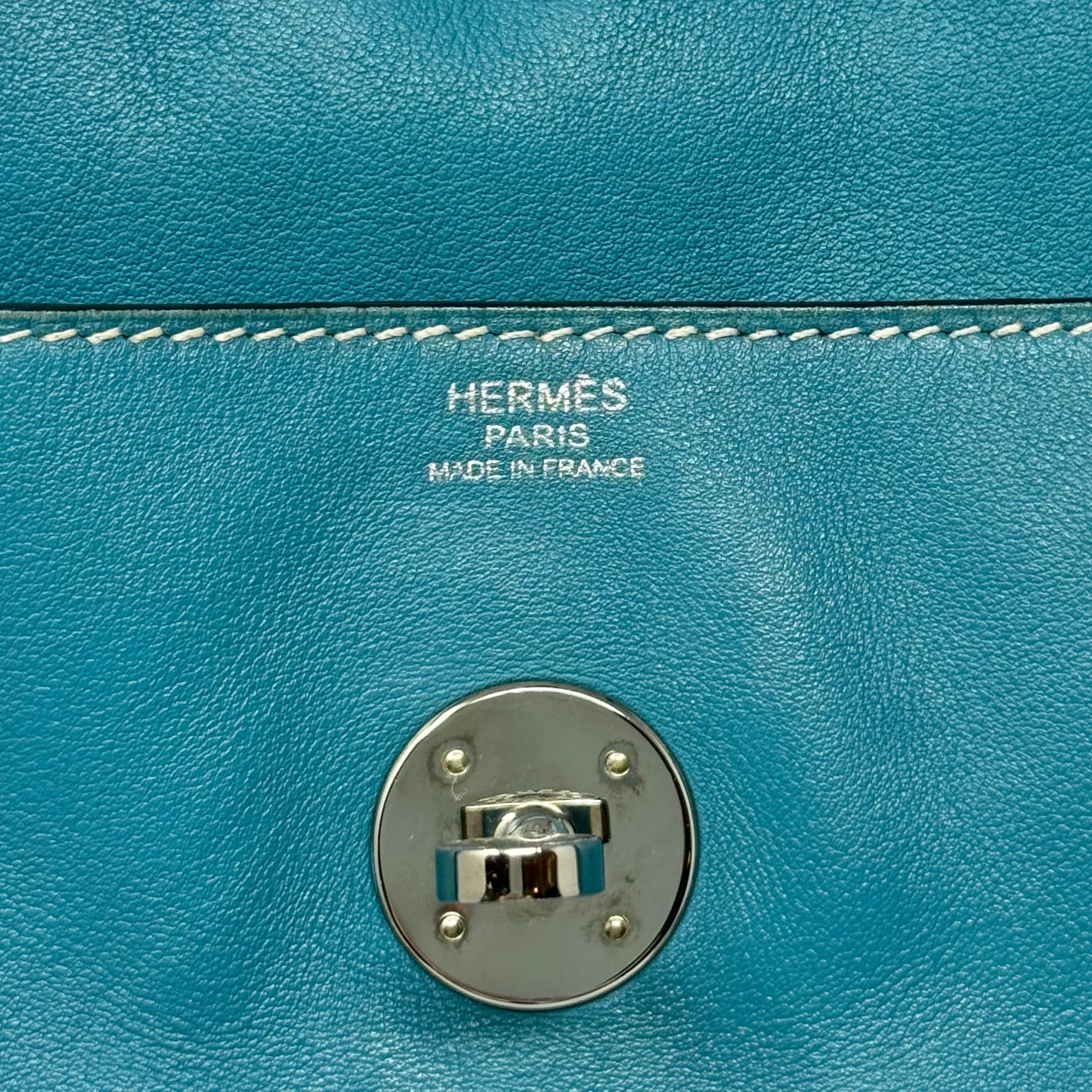 Hermes Turquoise Swift Lindy 30 - Image 10
