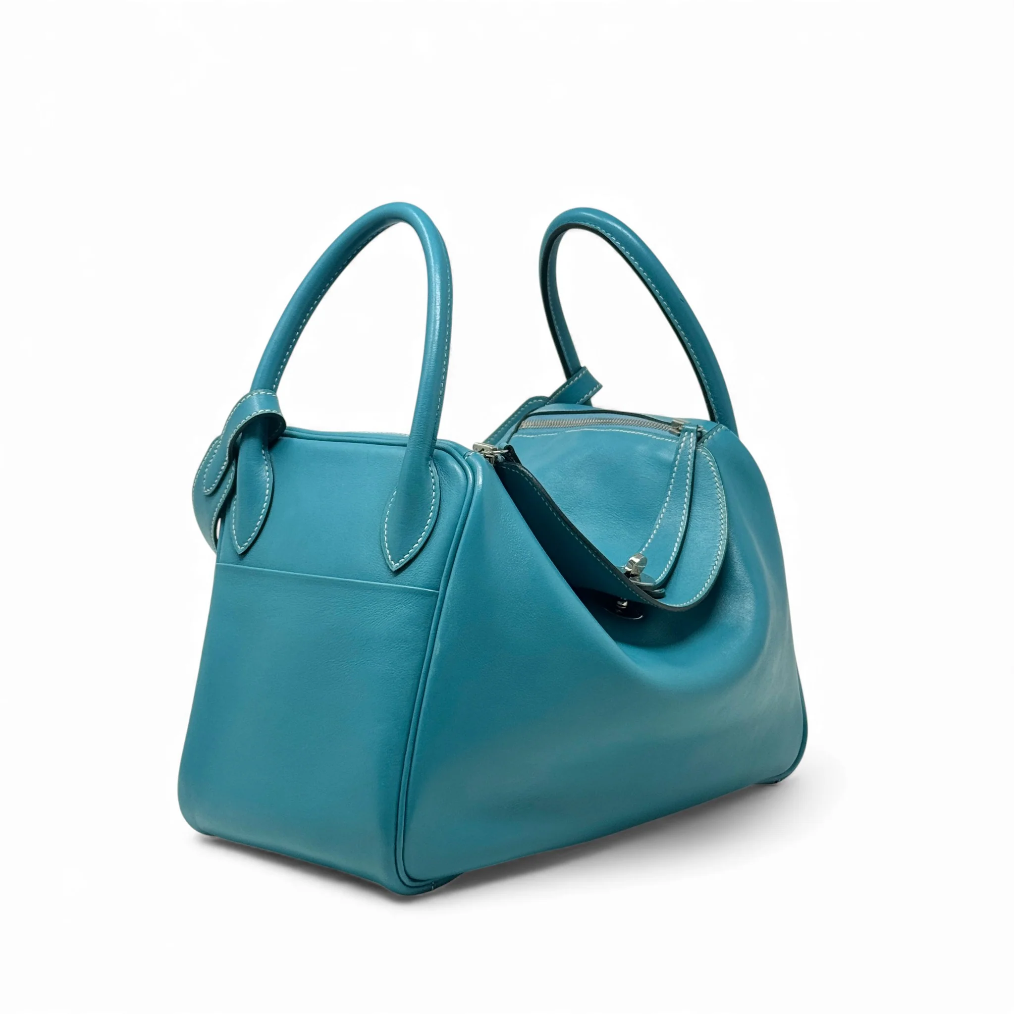 Hermes Turquoise Swift Lindy 30 - Image 4