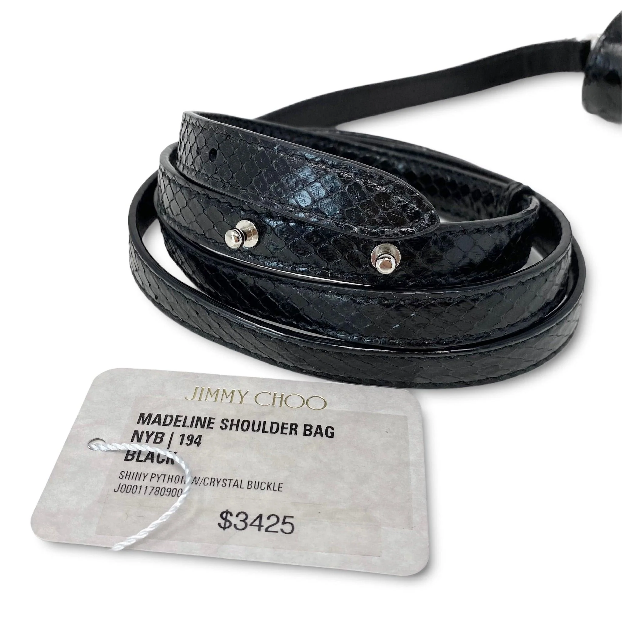 Jimmy Choo Black Python Madeline Bag - Image 13