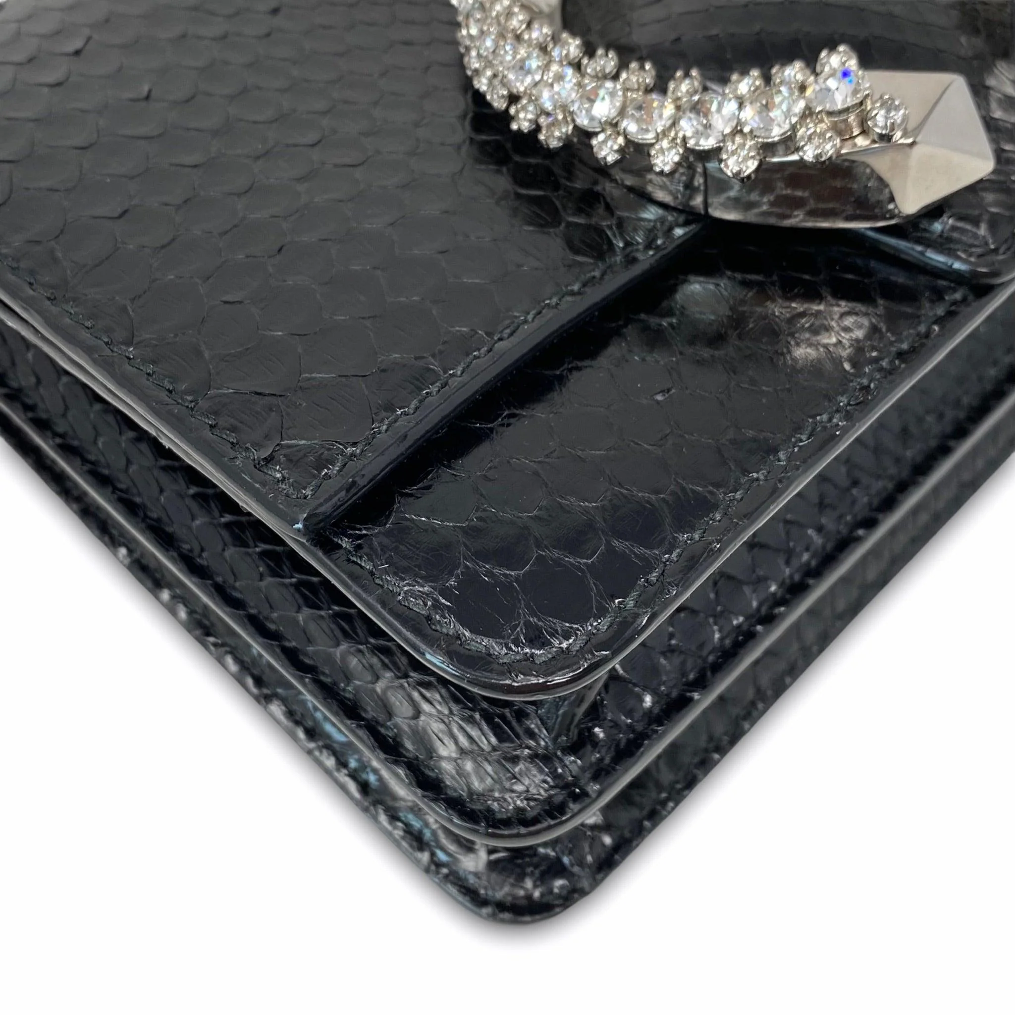 Jimmy Choo Black Python Madeline Bag - Image 5