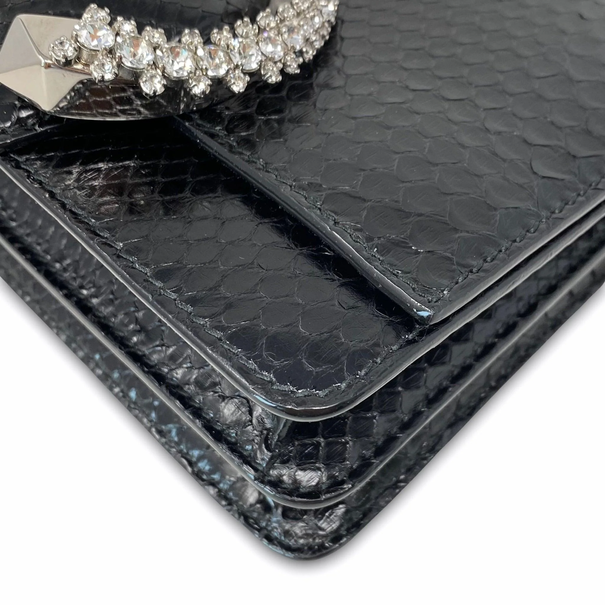 Jimmy Choo Black Python Madeline Bag - Image 6