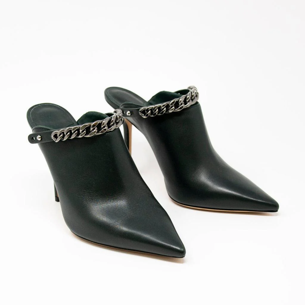 Jimmy Choo Green Lexx Mules 36 - Image 4