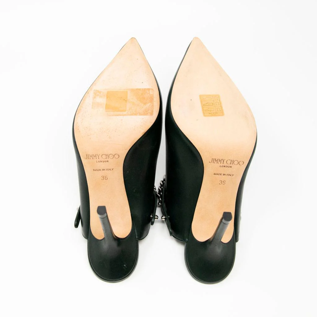 Jimmy Choo Green Lexx Mules 36 - Image 6