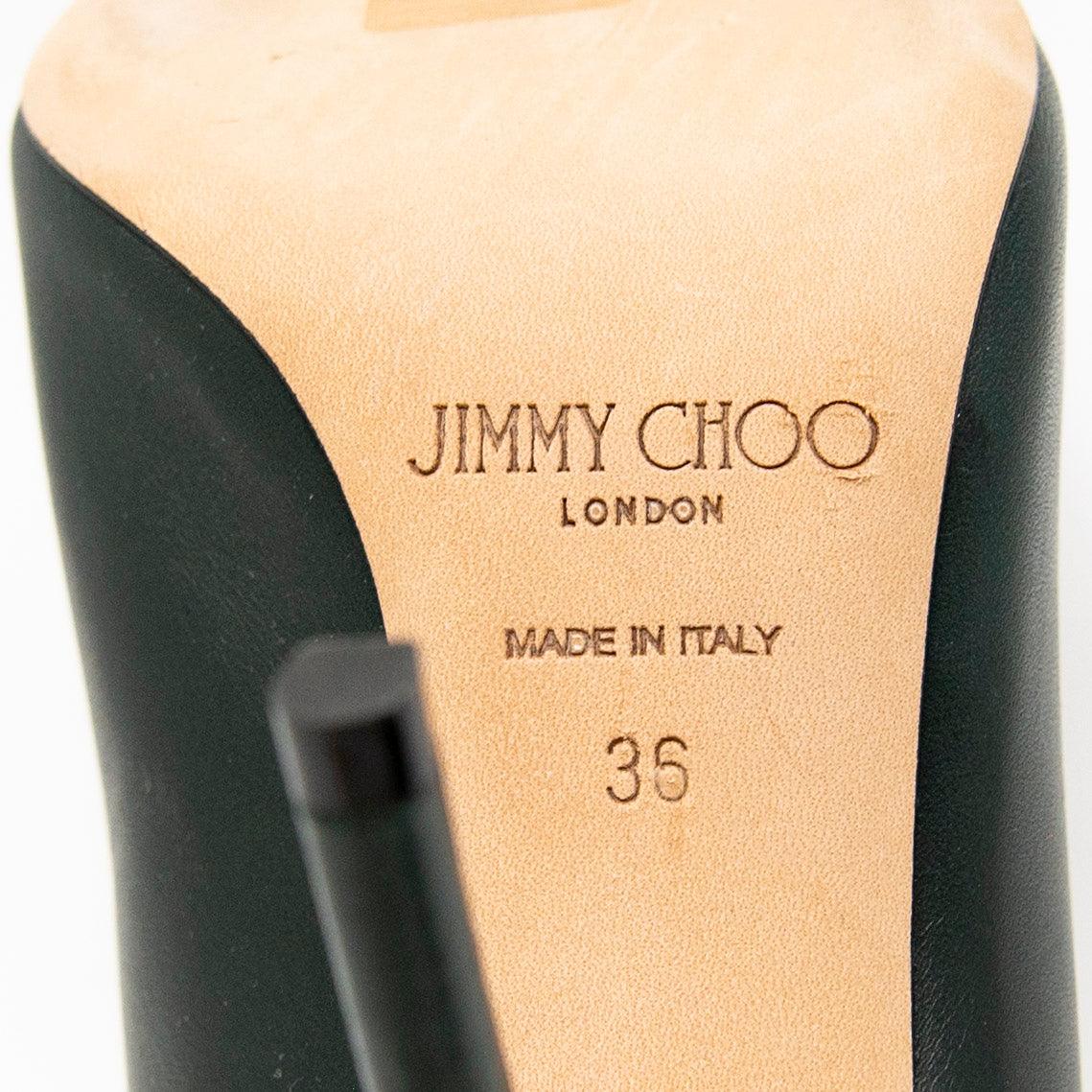 Jimmy Choo Green Lexx Mules 36 - Image 9
