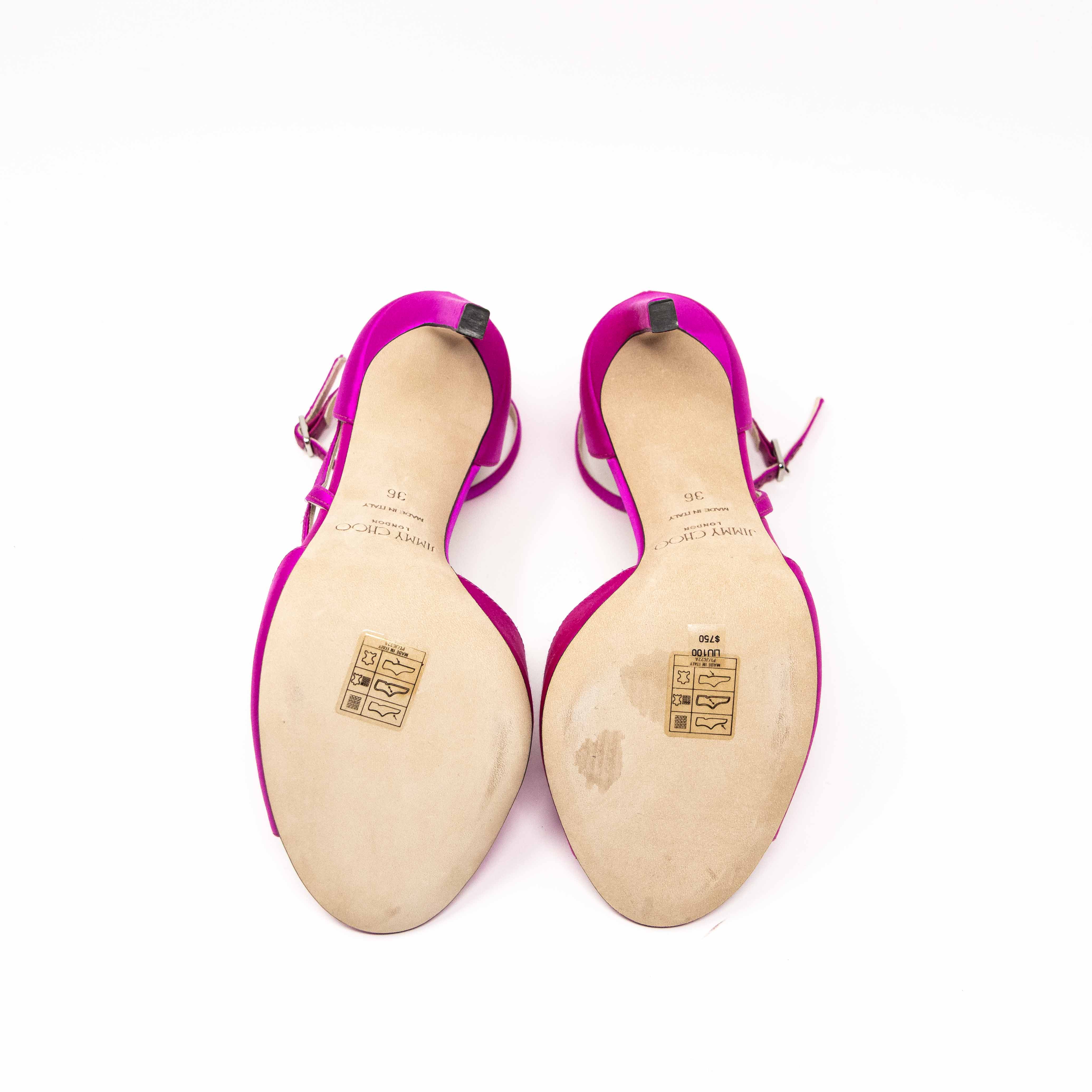 Jimmy Choo Fuchsia Liu Sandals 36 - Image 6