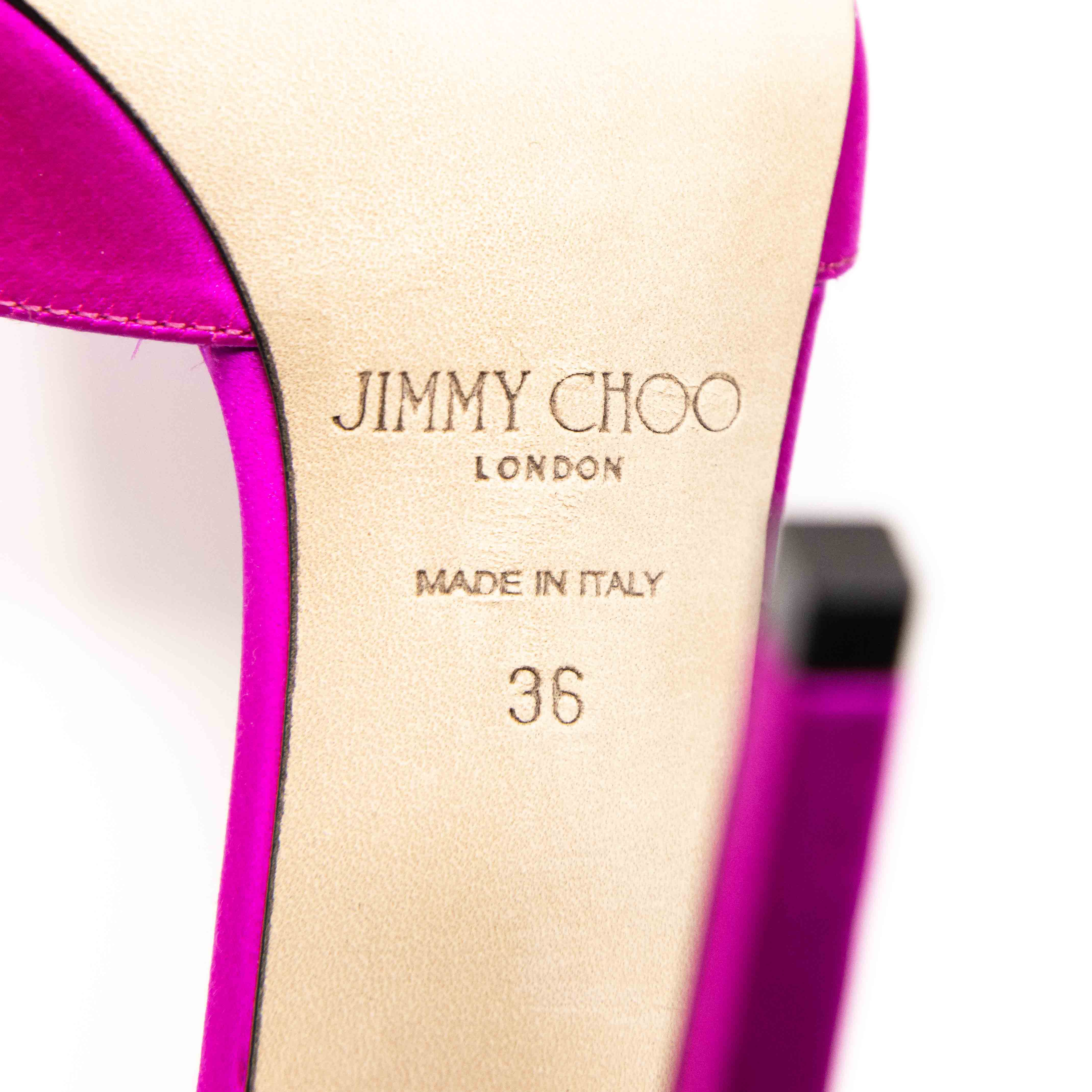 Jimmy Choo Fuchsia Liu Sandals 36 - Image 7