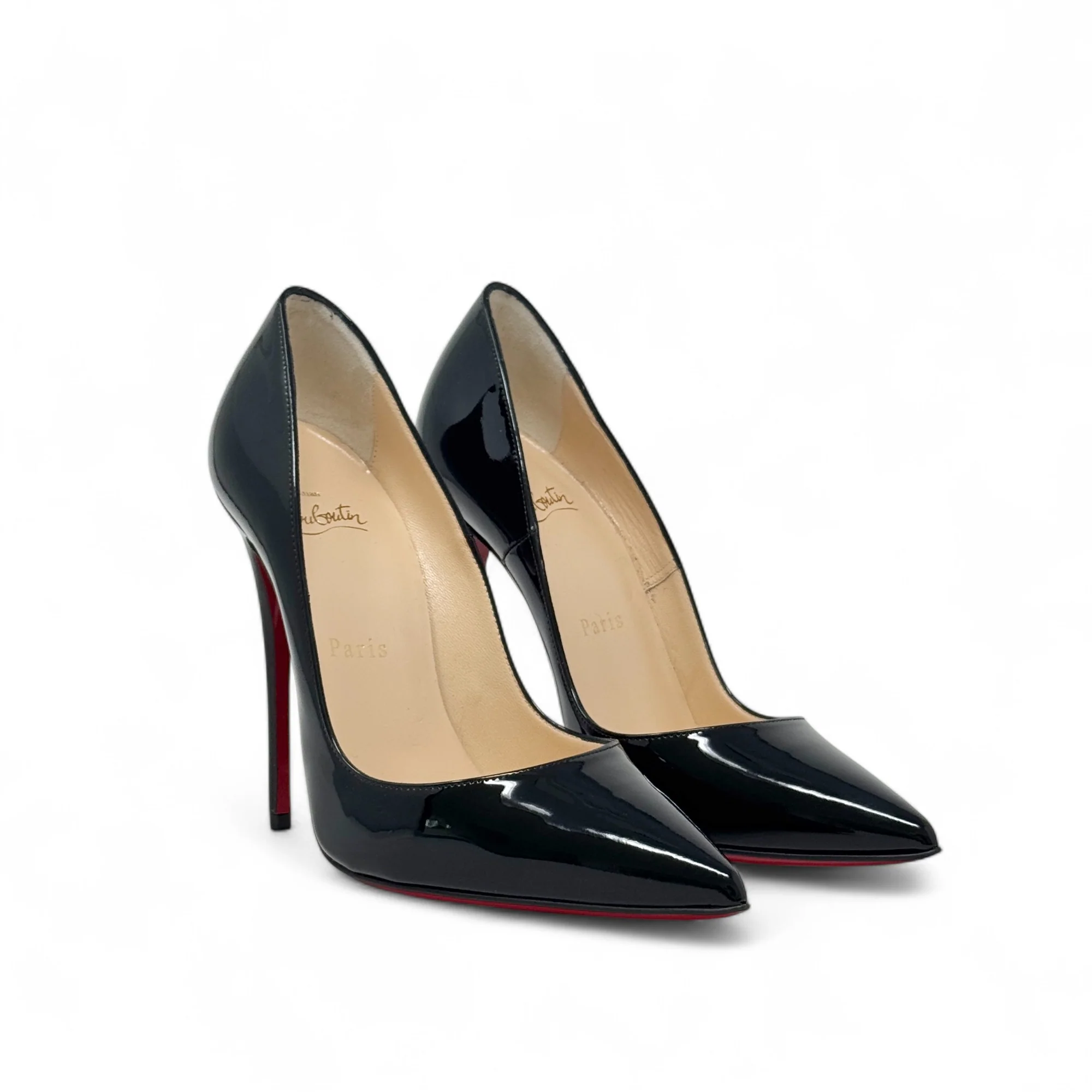 Louboutin Black Patent So Kate Pumps 36 - Image 4