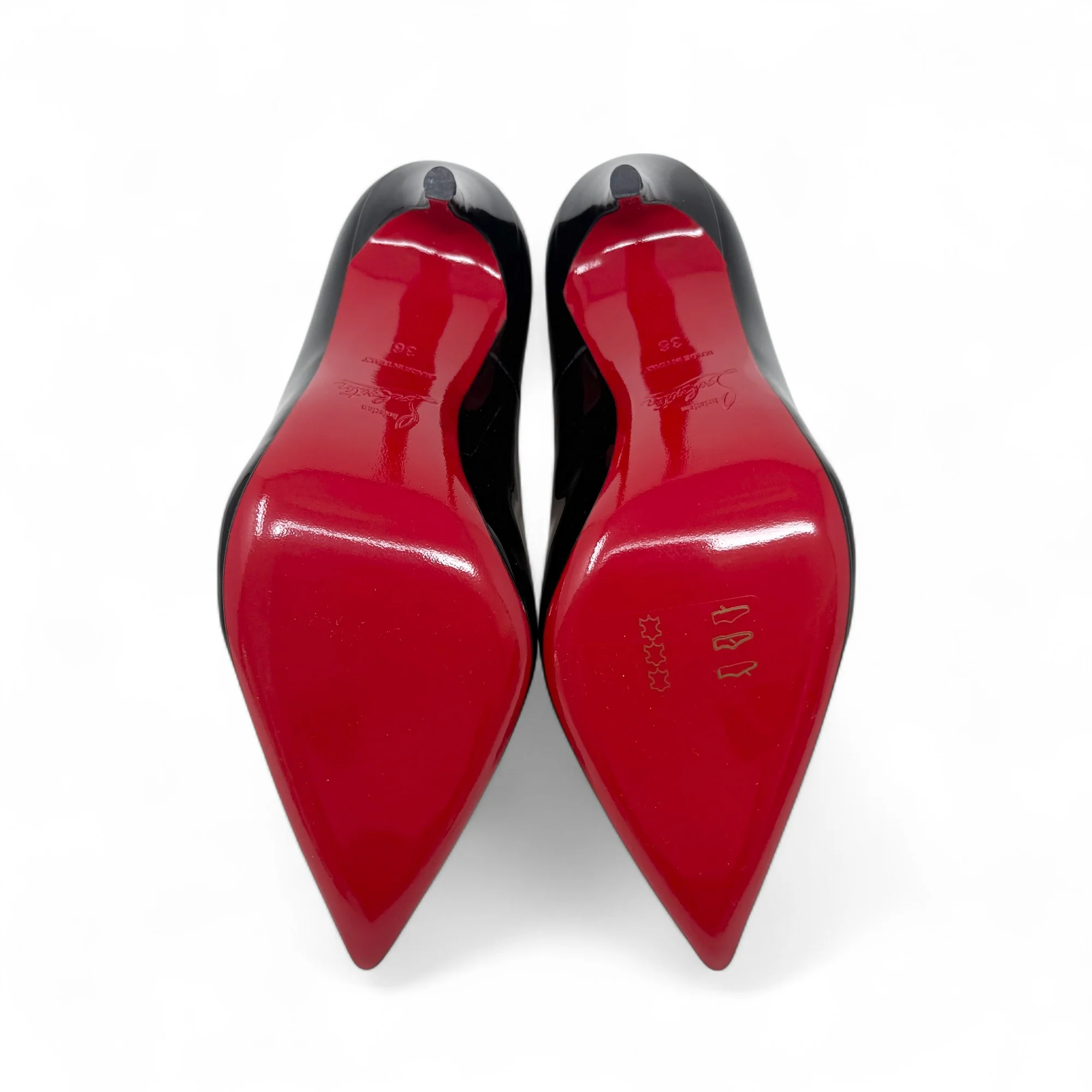 Louboutin Black Patent So Kate Pumps 36 - Image 7