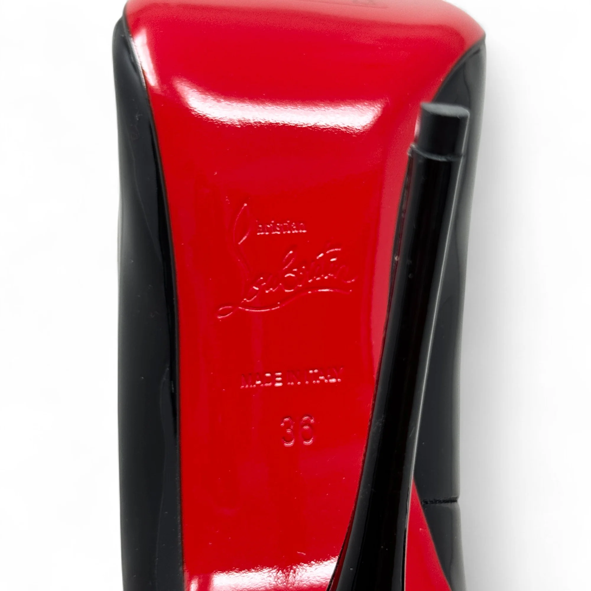 Louboutin Black Patent So Kate Pumps 36 - Image 8