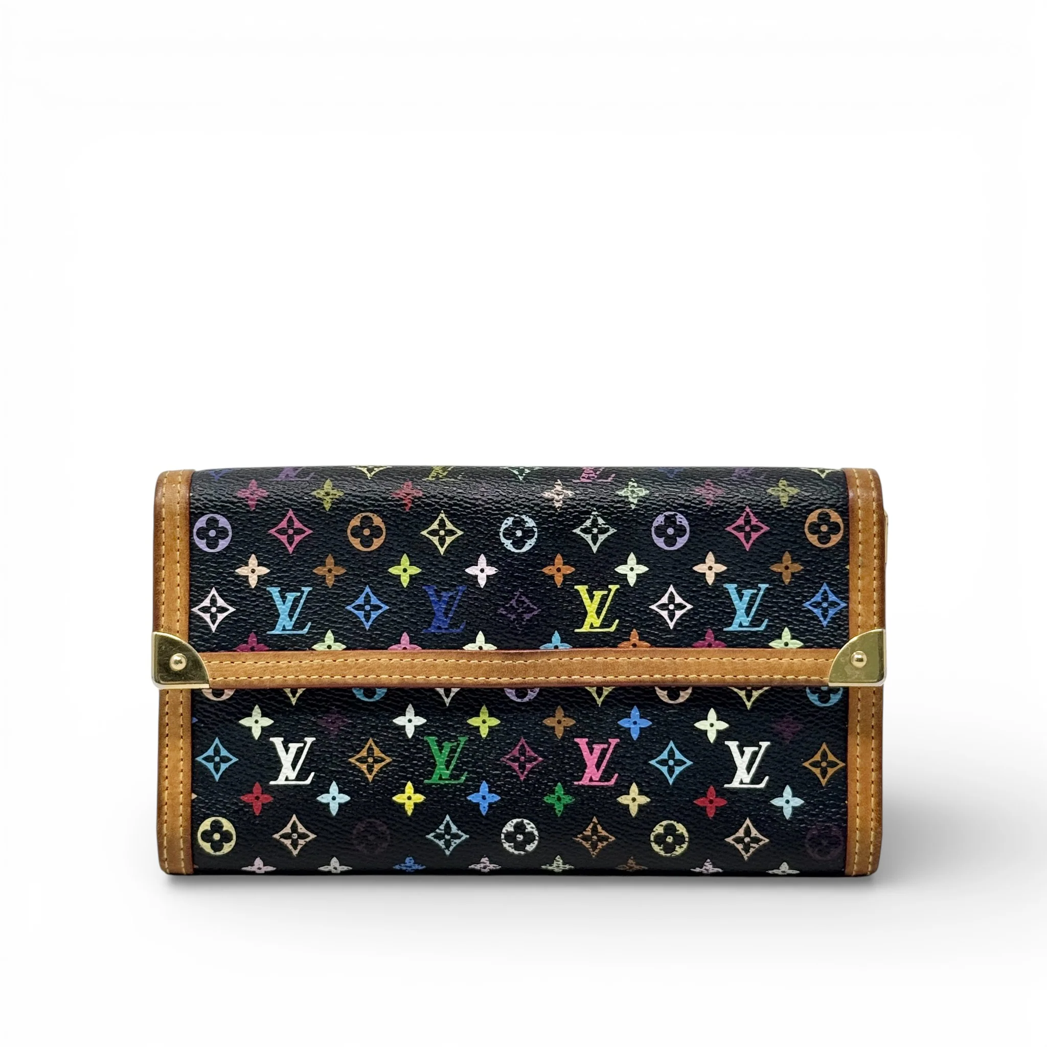 Louis Vuitton Black Multicolour Porte Tresor Wallet