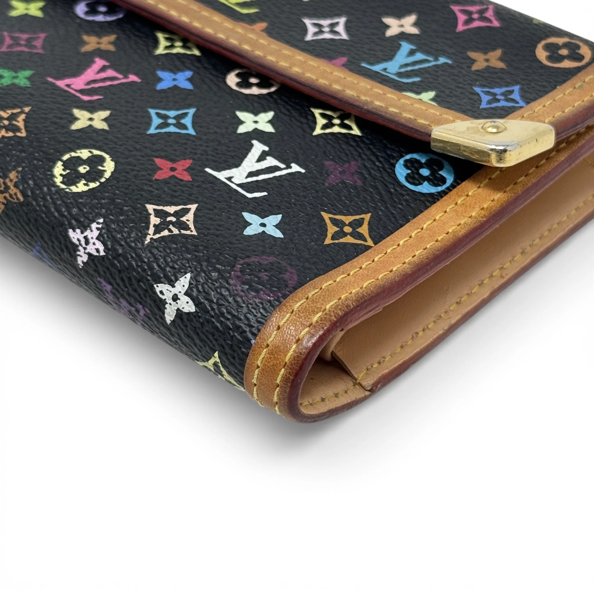 Louis Vuitton Black Multicolour Porte Tresor Wallet - Image 5