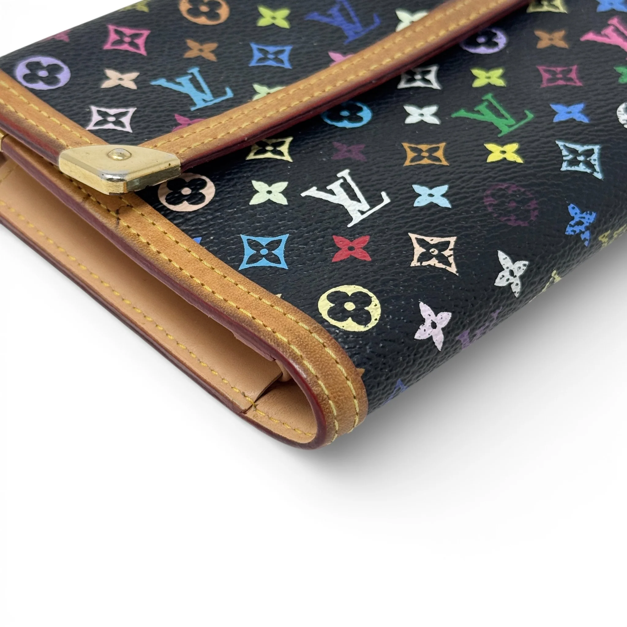 Louis Vuitton Black Multicolour Porte Tresor Wallet - Image 6
