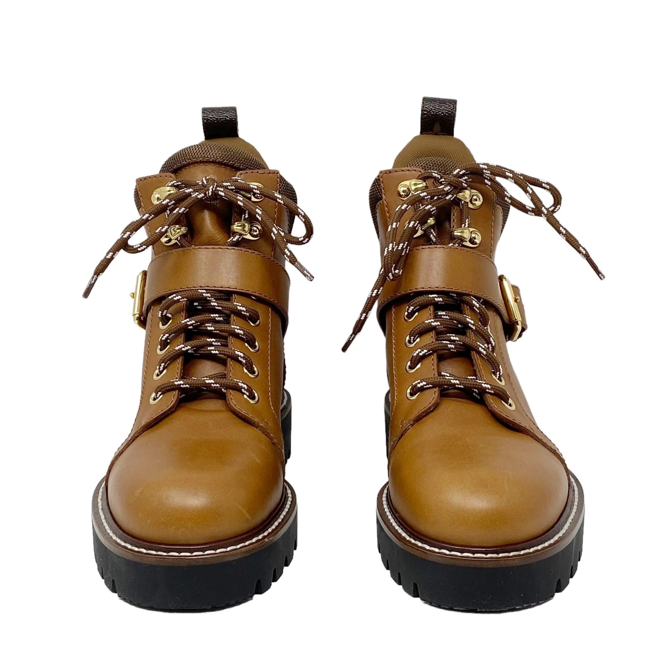 Louis Vuitton Cognac Monogram Ranger Combat Boots 38 - Image 3