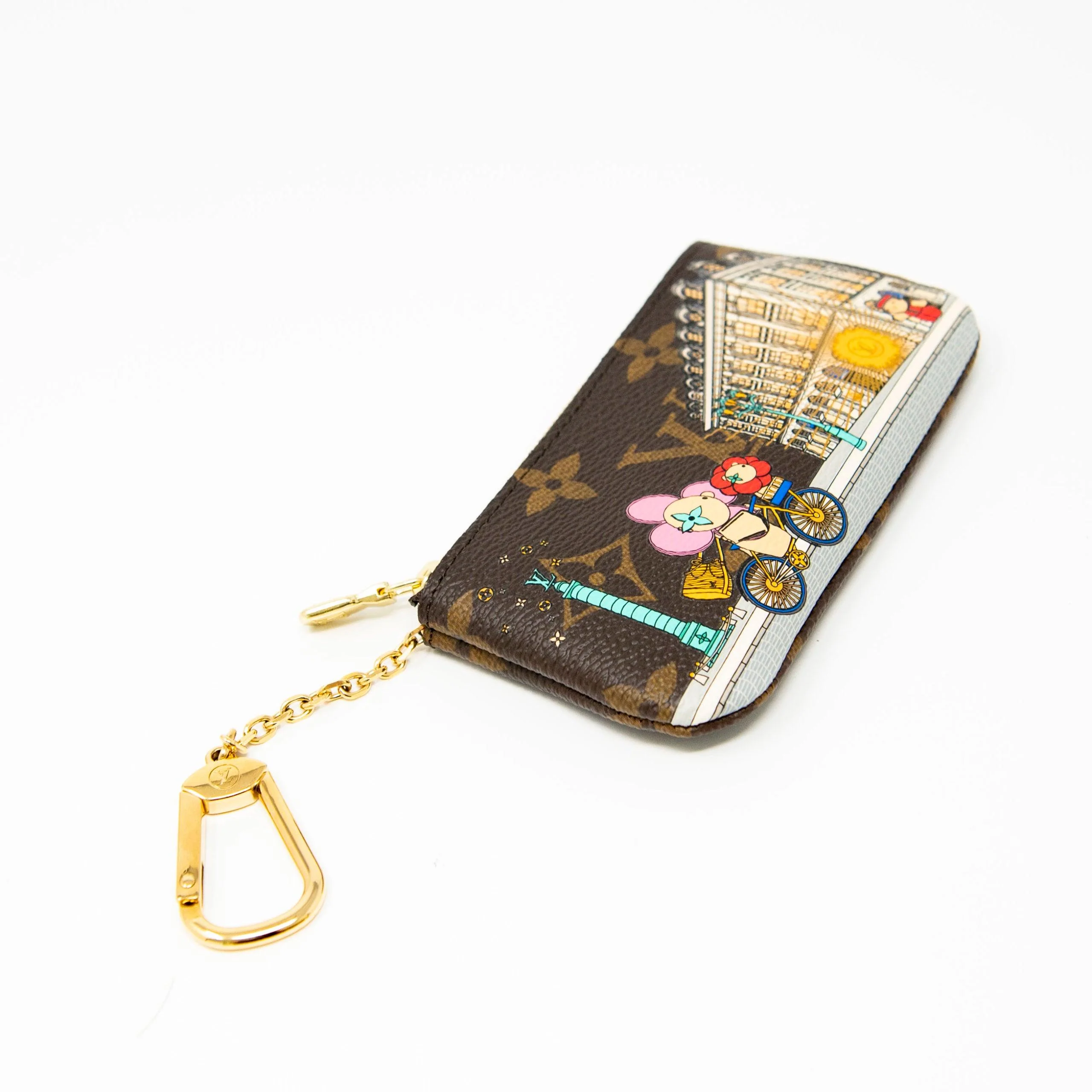 Louis Vuitton Monogram Christmas Paris Key Pouch - Image 4