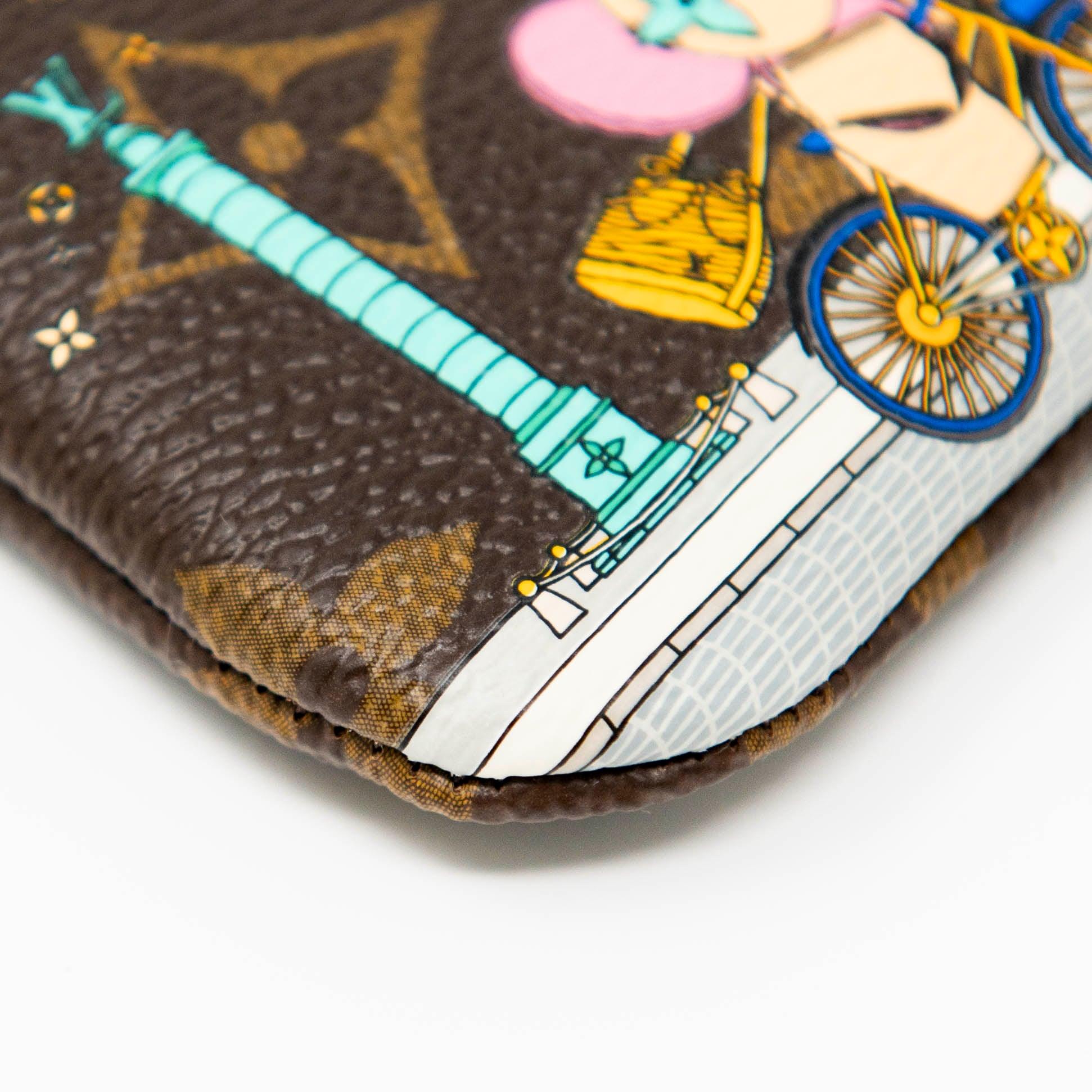 Louis Vuitton Monogram Christmas Paris Key Pouch - Image 6