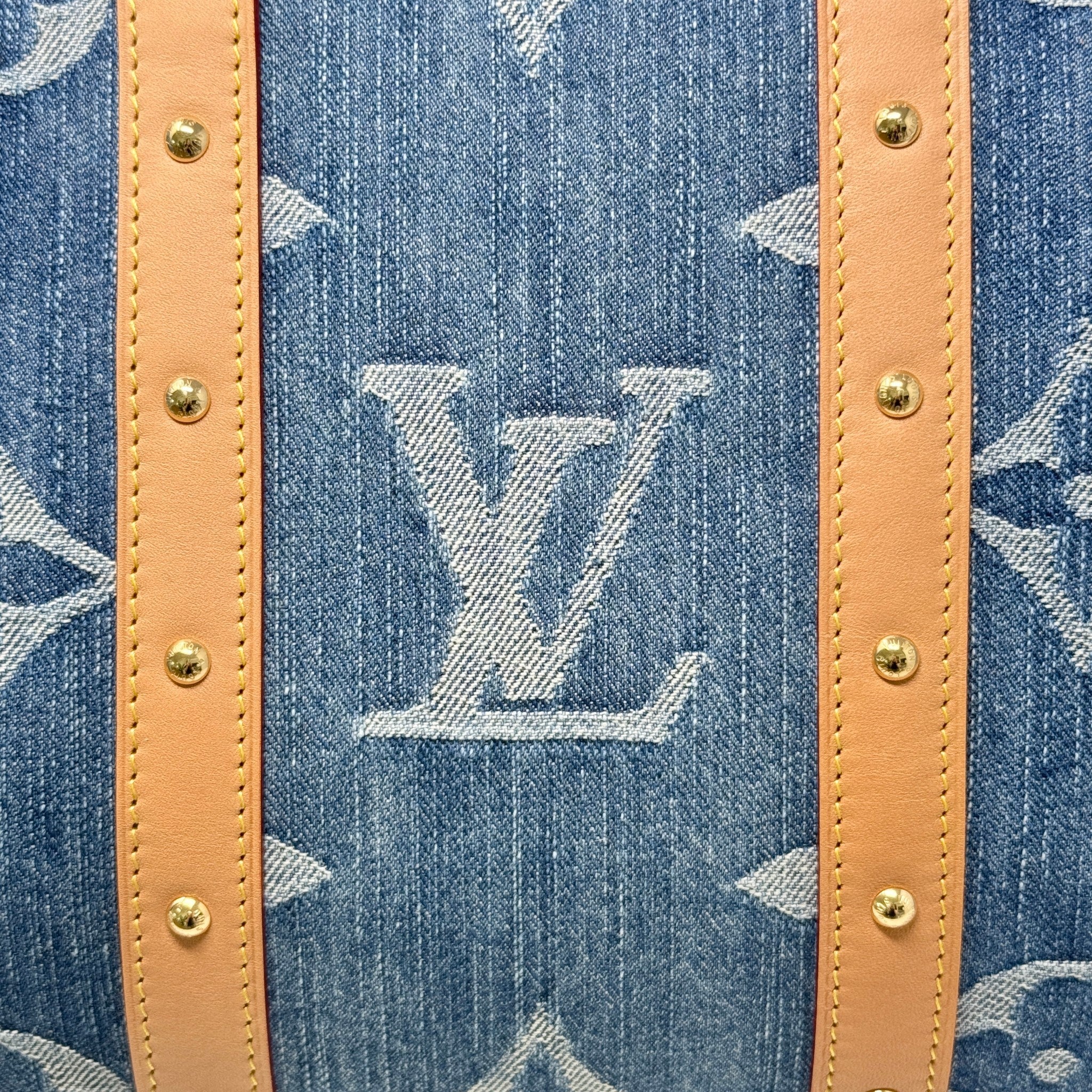 Louis Vuitton Monogram Denim Keepall Bandouliere 45 - Image 10