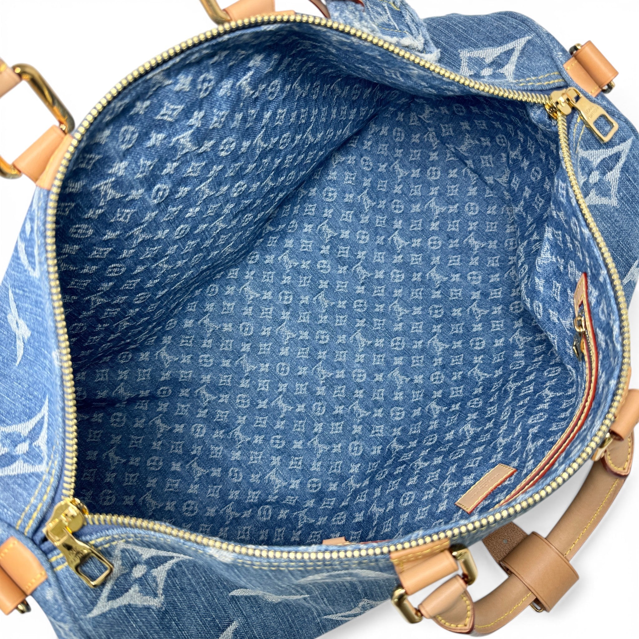 Louis Vuitton Monogram Denim Keepall Bandouliere 45 - Image 13