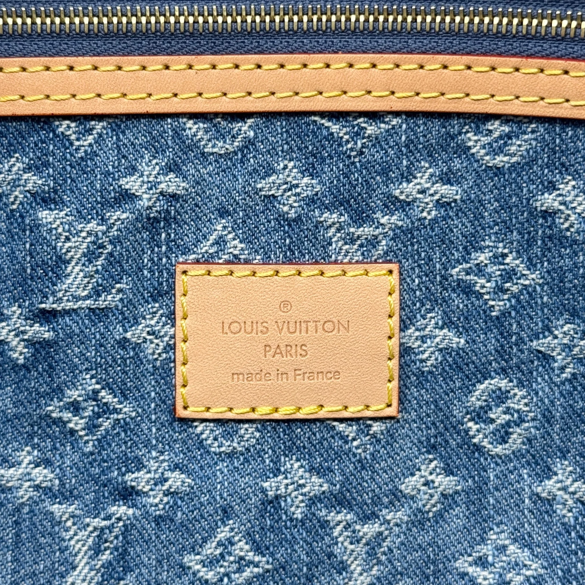 Louis Vuitton Monogram Denim Keepall Bandouliere 45 - Image 14