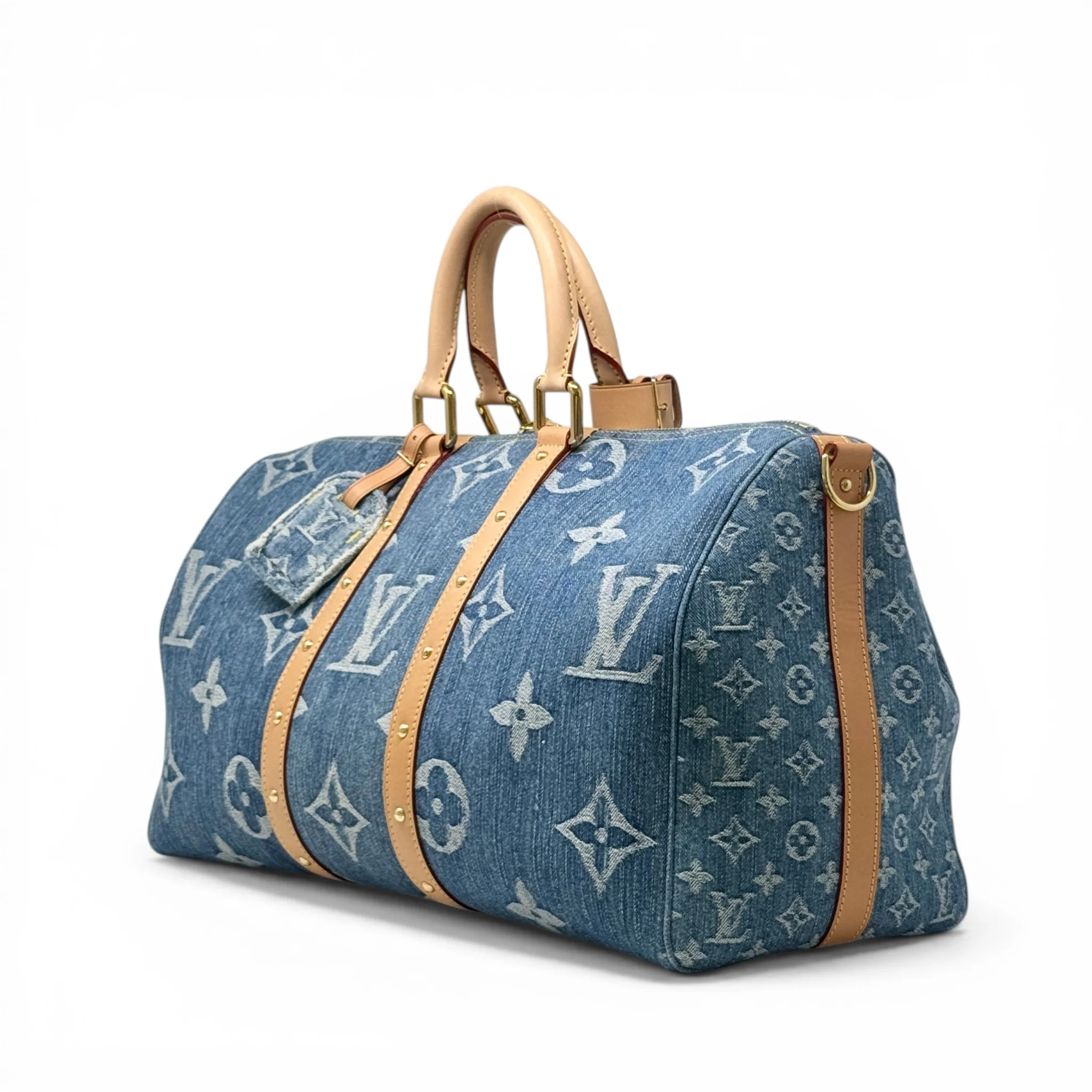 Louis Vuitton Monogram Denim Keepall Bandouliere 45 - Image 2