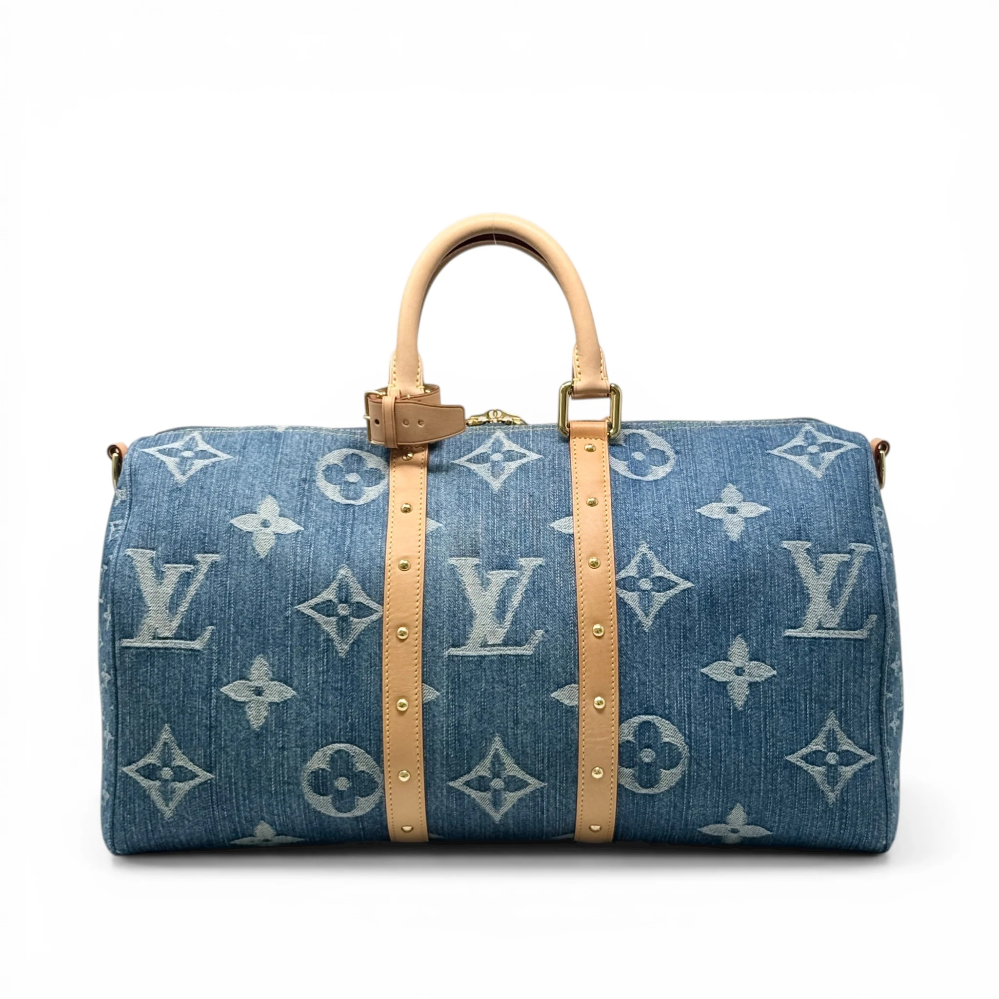 Louis Vuitton Monogram Denim Keepall Bandouliere 45 - Image 3