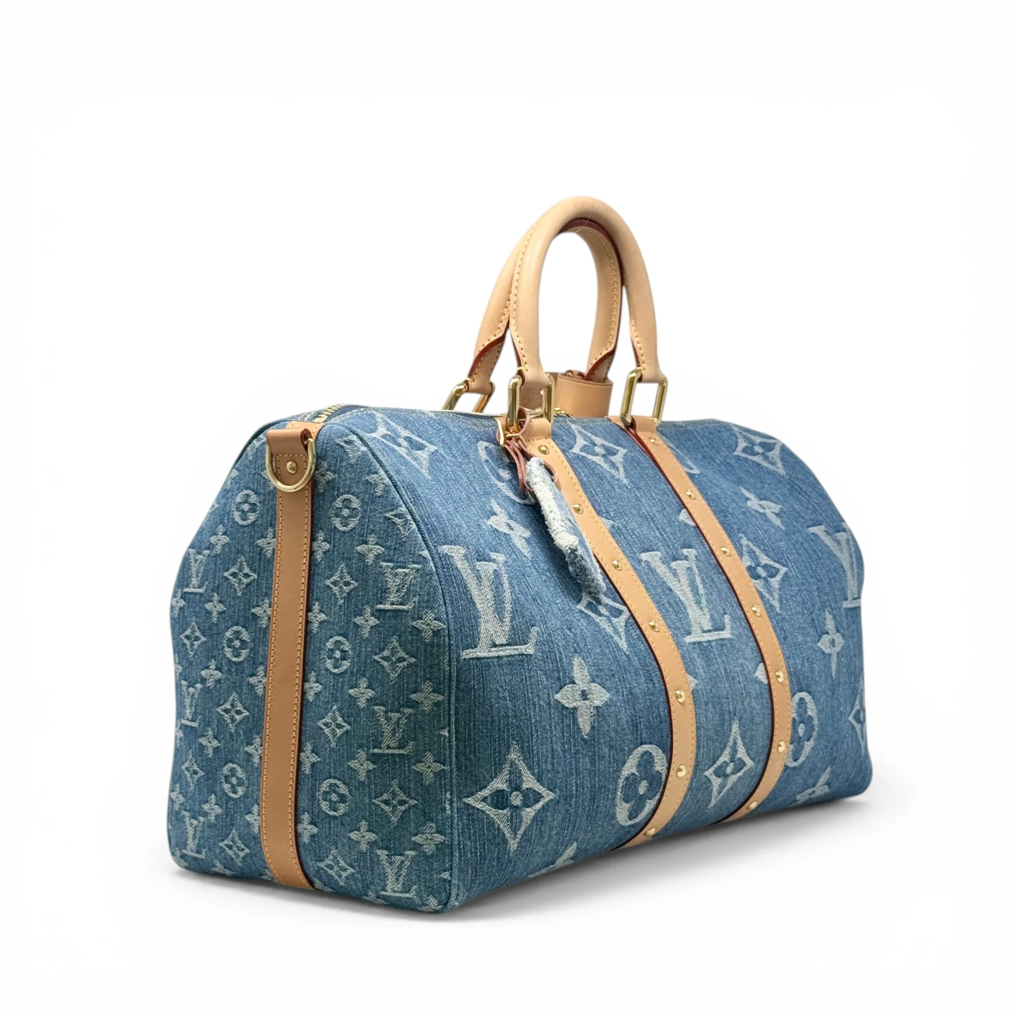 Louis Vuitton Monogram Denim Keepall Bandouliere 45 - Image 4