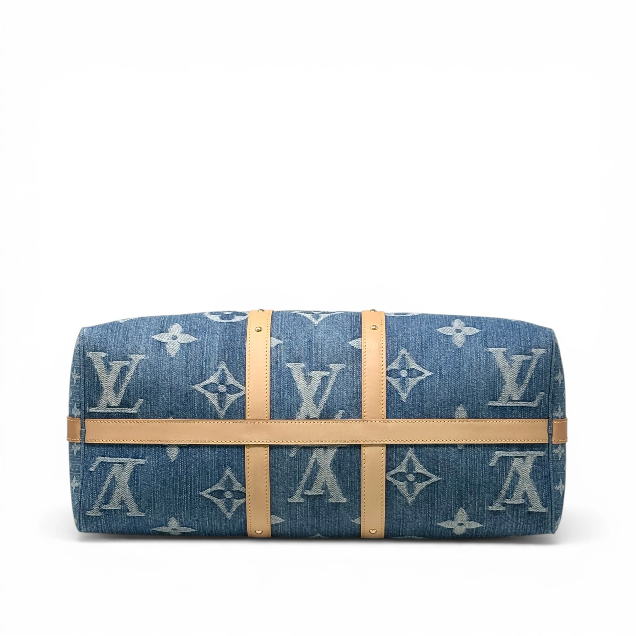 Louis Vuitton Monogram Denim Keepall Bandouliere 45 - Image 5