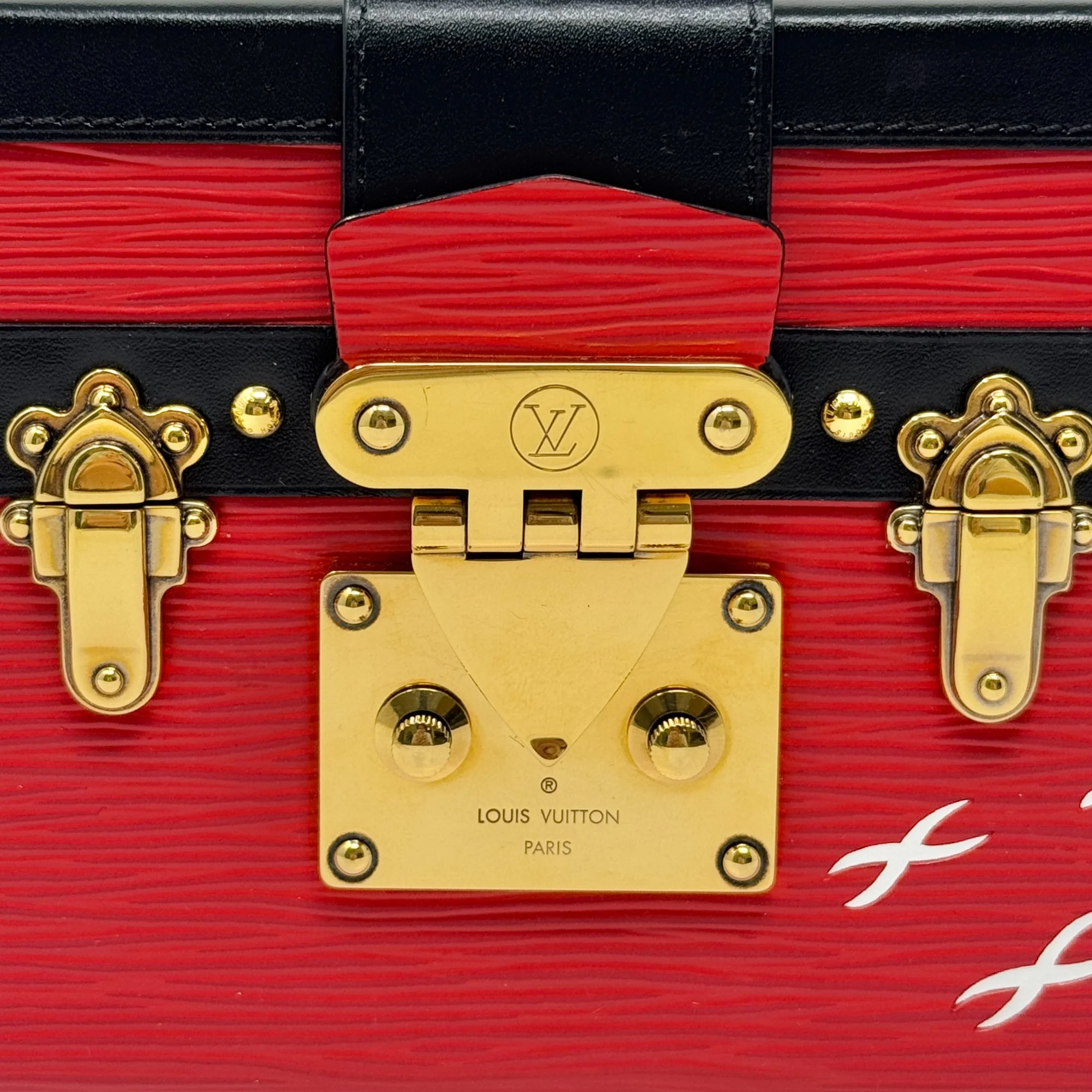 Louis Vuitton Red Epi Petite Malle Bag - Image 10