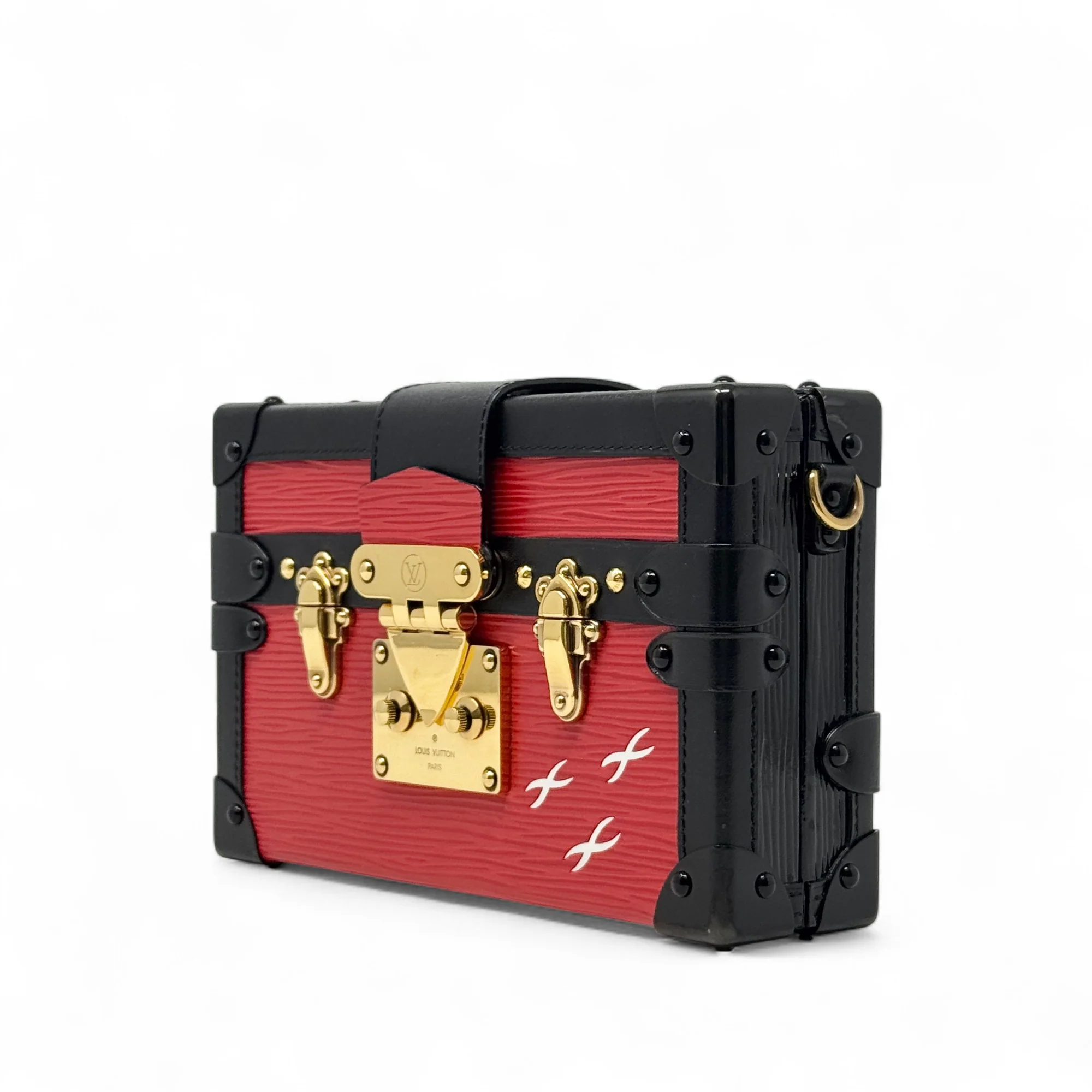 Louis Vuitton Red Epi Petite Malle Bag - Image 2