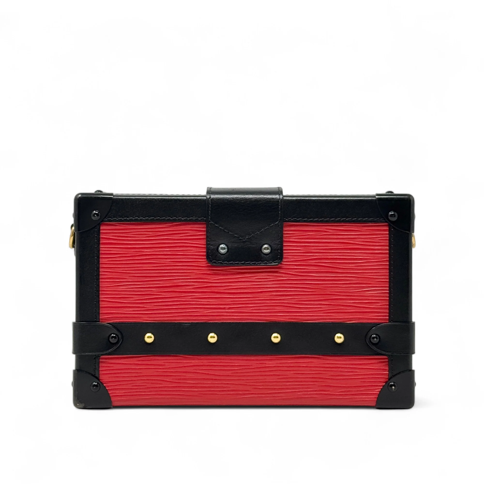 Louis Vuitton Red Epi Petite Malle Bag - Image 3