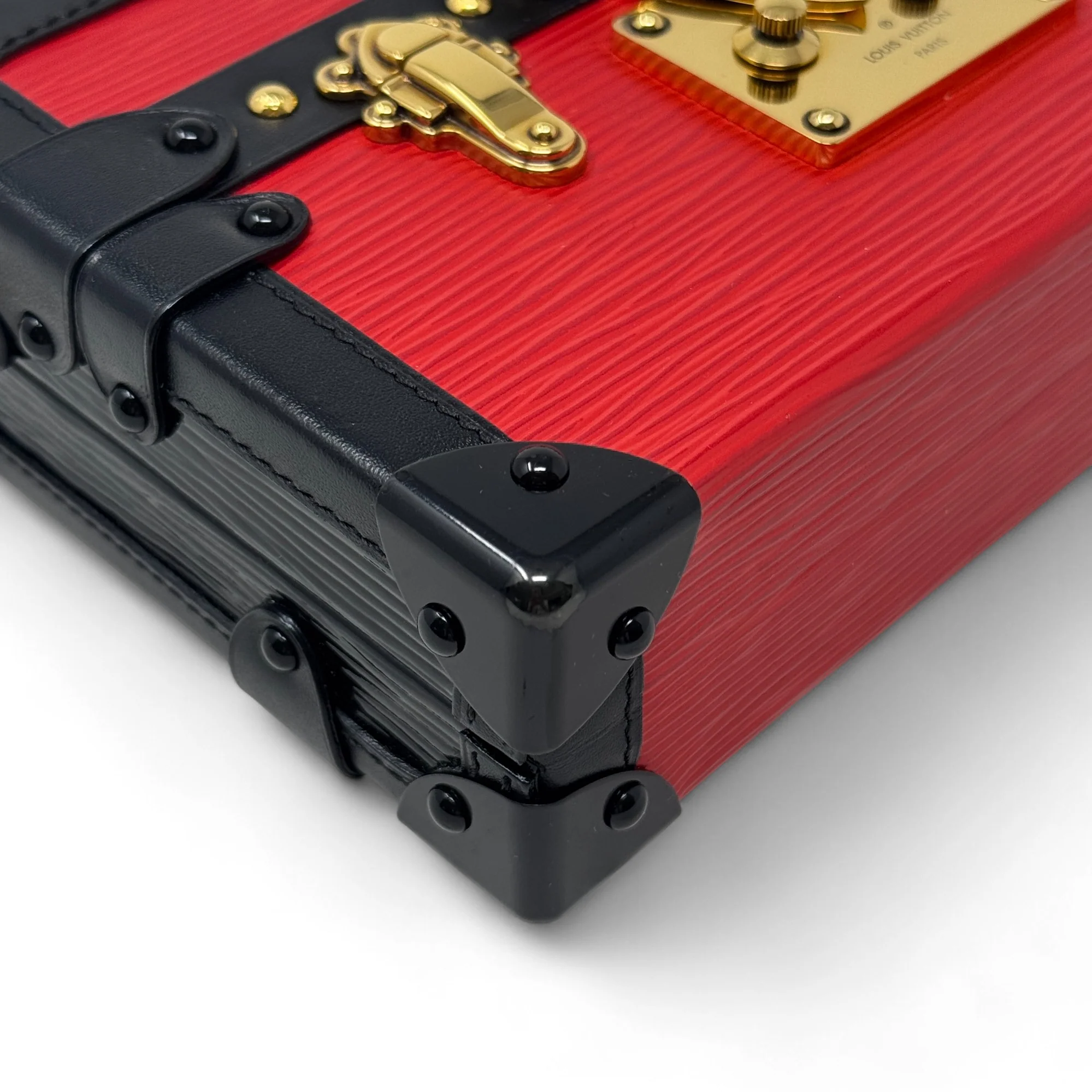 Louis Vuitton Red Epi Petite Malle Bag - Image 7