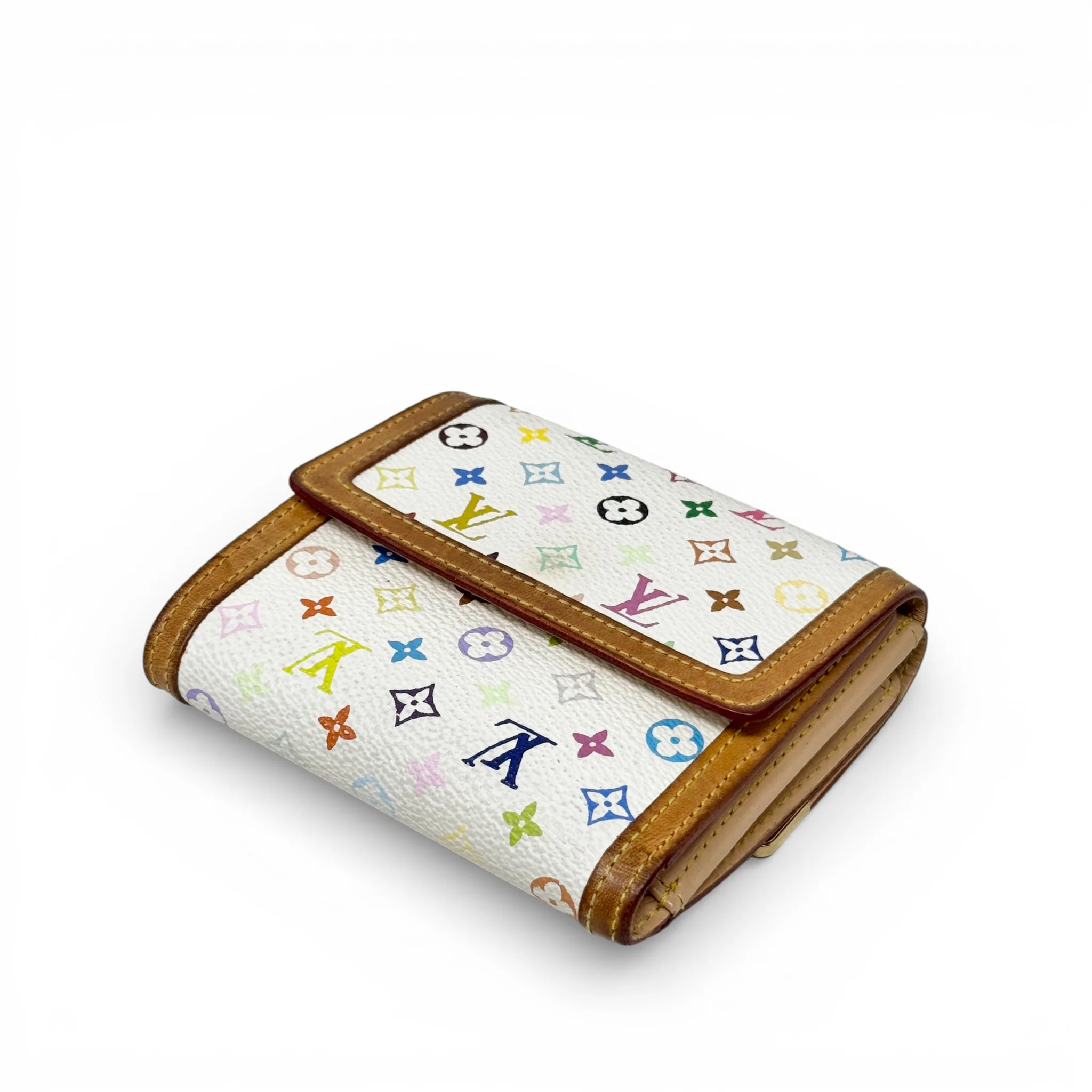 Louis Vuitton White Multicolour Porte Monnaie Wallet - Image 2