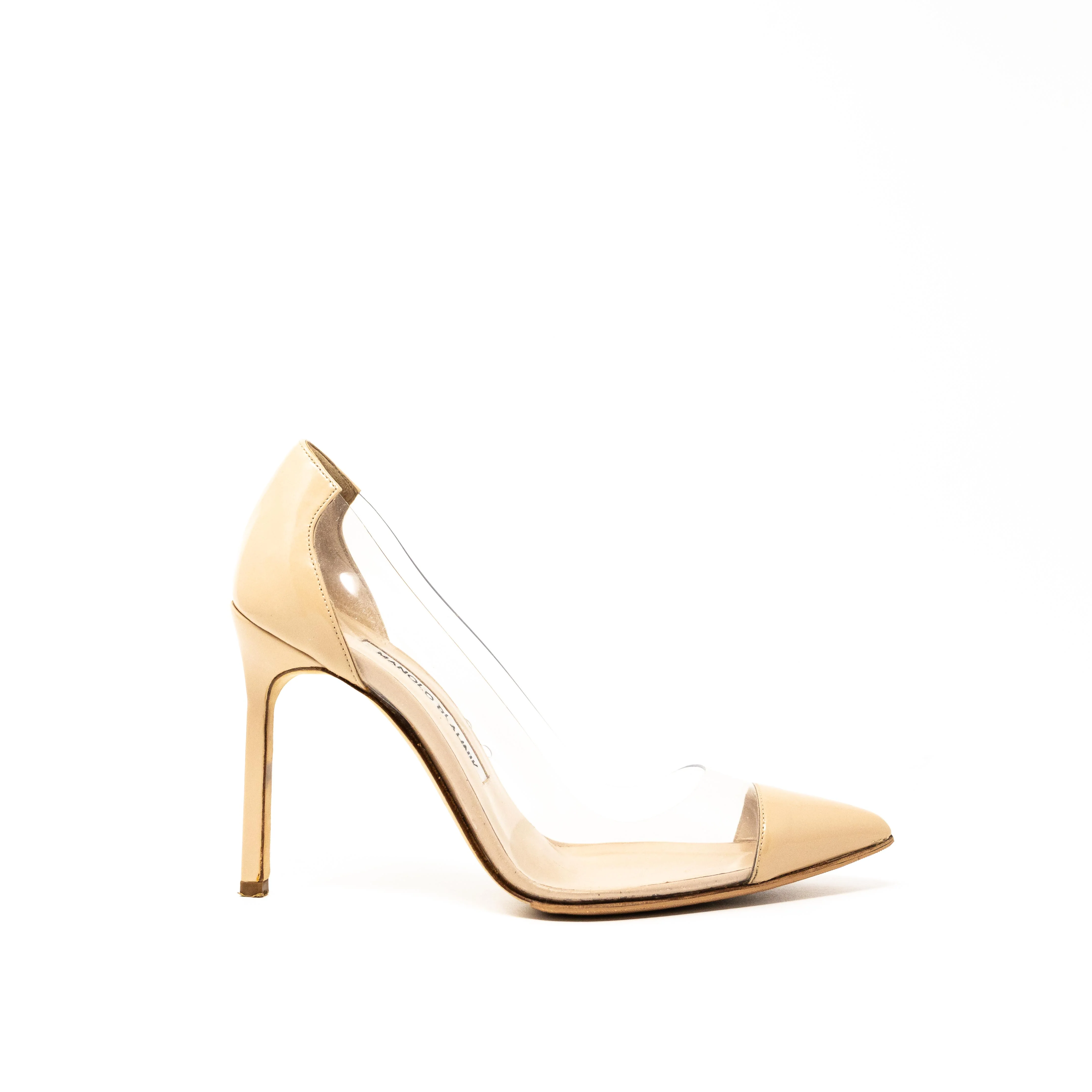Manolo Blahnik Beige Pacha Pumps 35.5 - Image 10