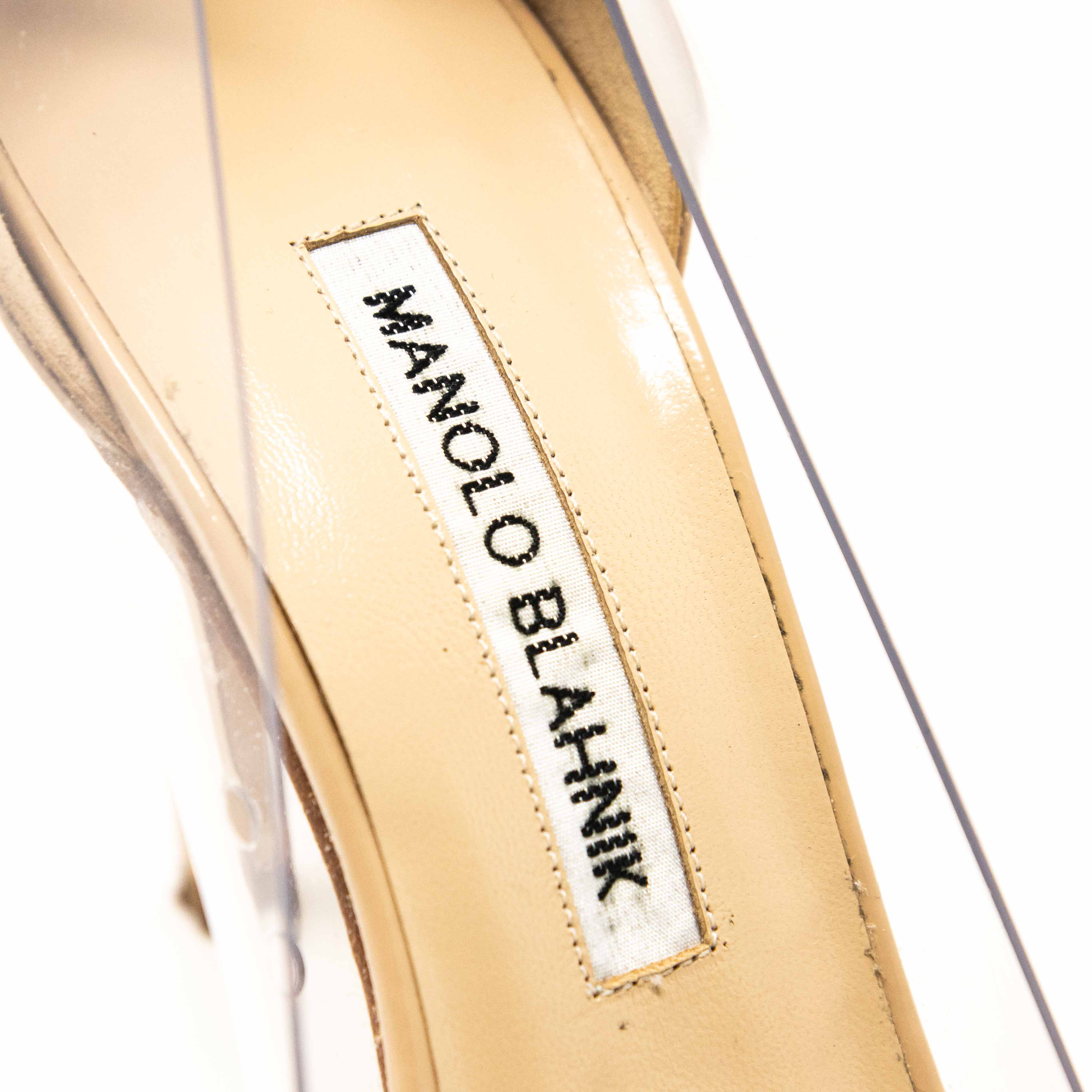 Manolo Blahnik Beige Pacha Pumps 35.5 - Image 9